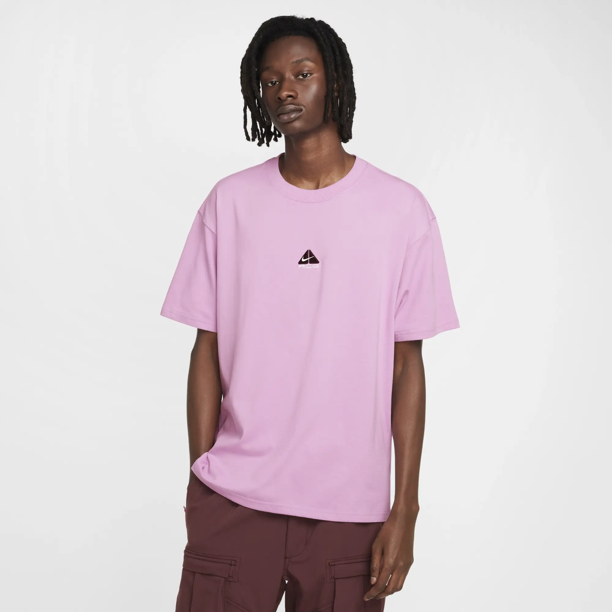 Nike ACG Men's T-Shirt - Pink - Recycled Polyester/Organic Cotton