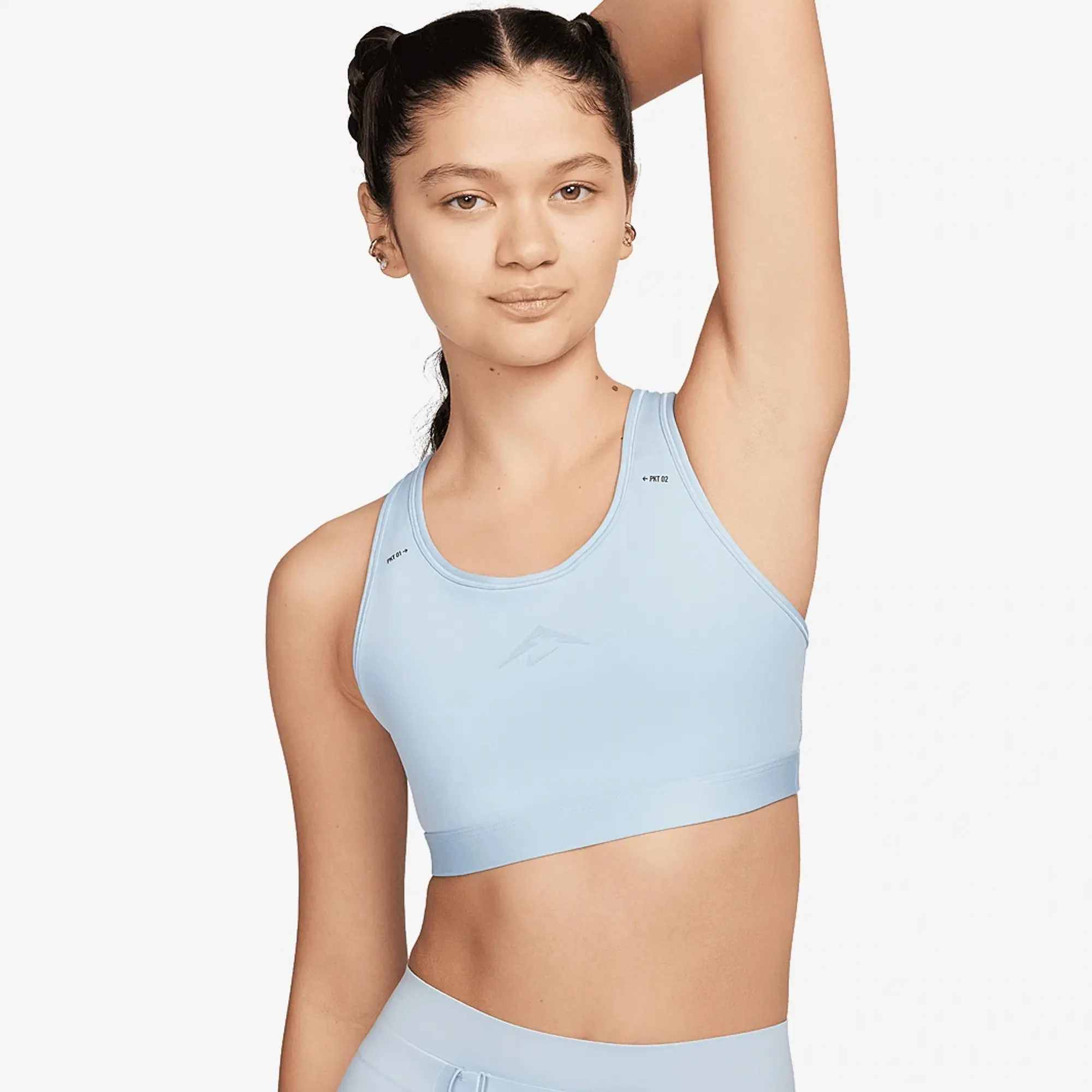 Nike Womens Swoosh On The Run Trail Medium Support Sports Bra