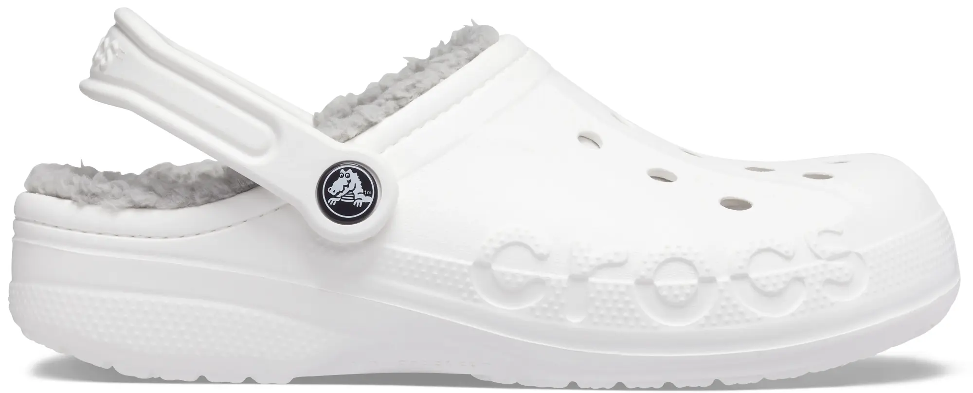 Crocs | Unisex | Baya Lined | Clogs | White / Light Grey | M12