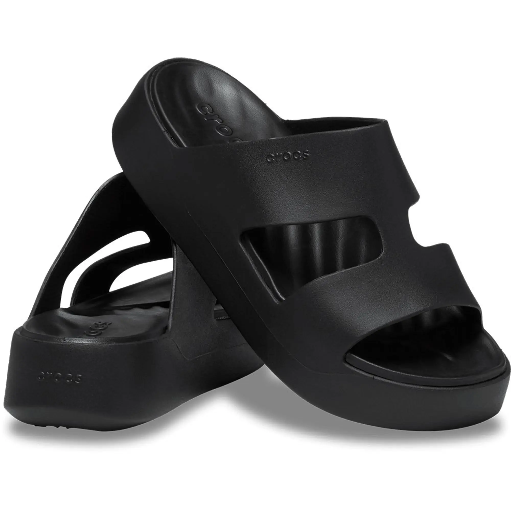 Crocs | Women | Getaway Platform H-Strap | Sandals | Black | 9