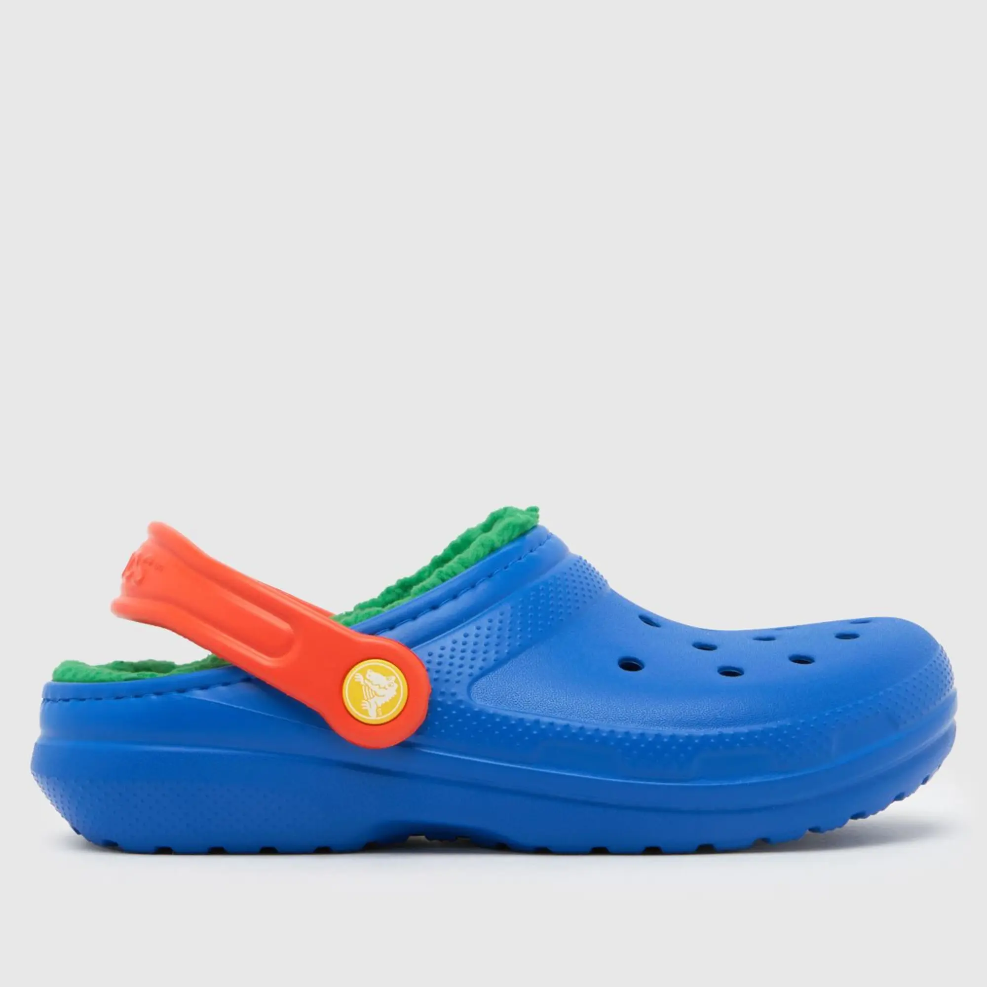 Crocs | Kids | Classic Lined | Clogs | Blue Bolt / Multi | J3