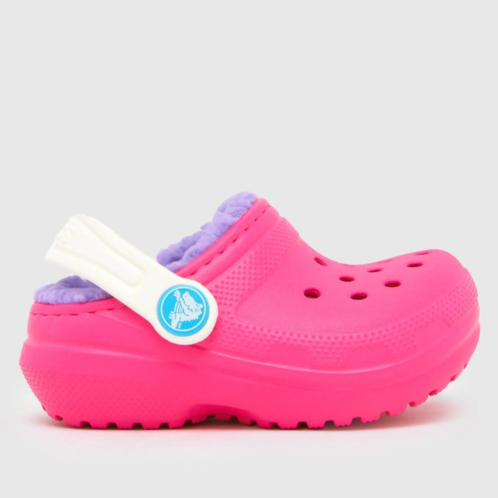 Crocs | Kids | Toddler Classic Lined | Clogs | Pink Crush / Multi | C8