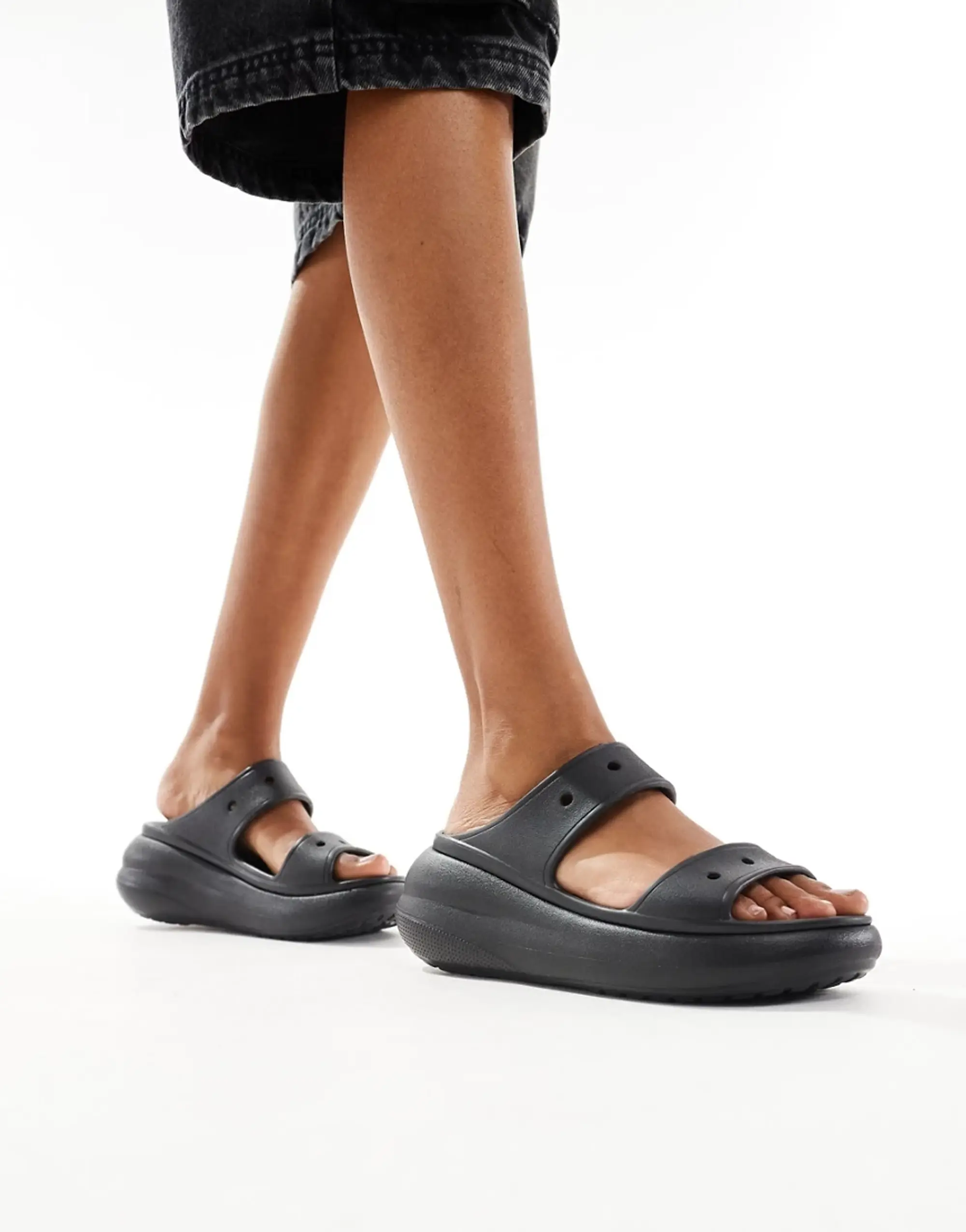 Crocs | Unisex | Crush | Sandals | Black | M12