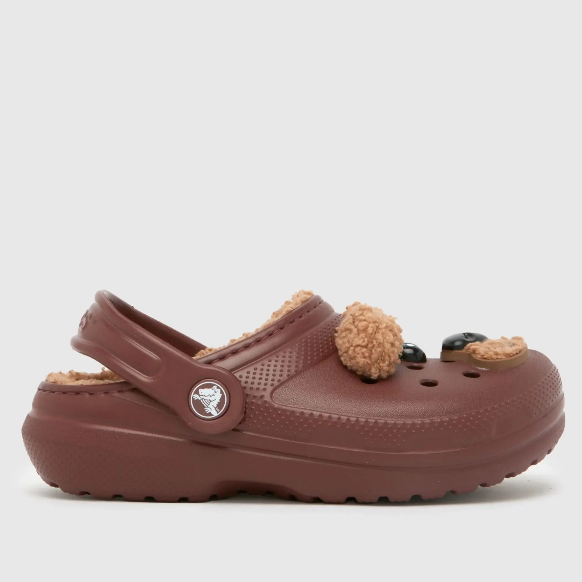 Crocs | Kids | Classic Lined I AM Brown Bear | Clogs | Dark Clay | J3