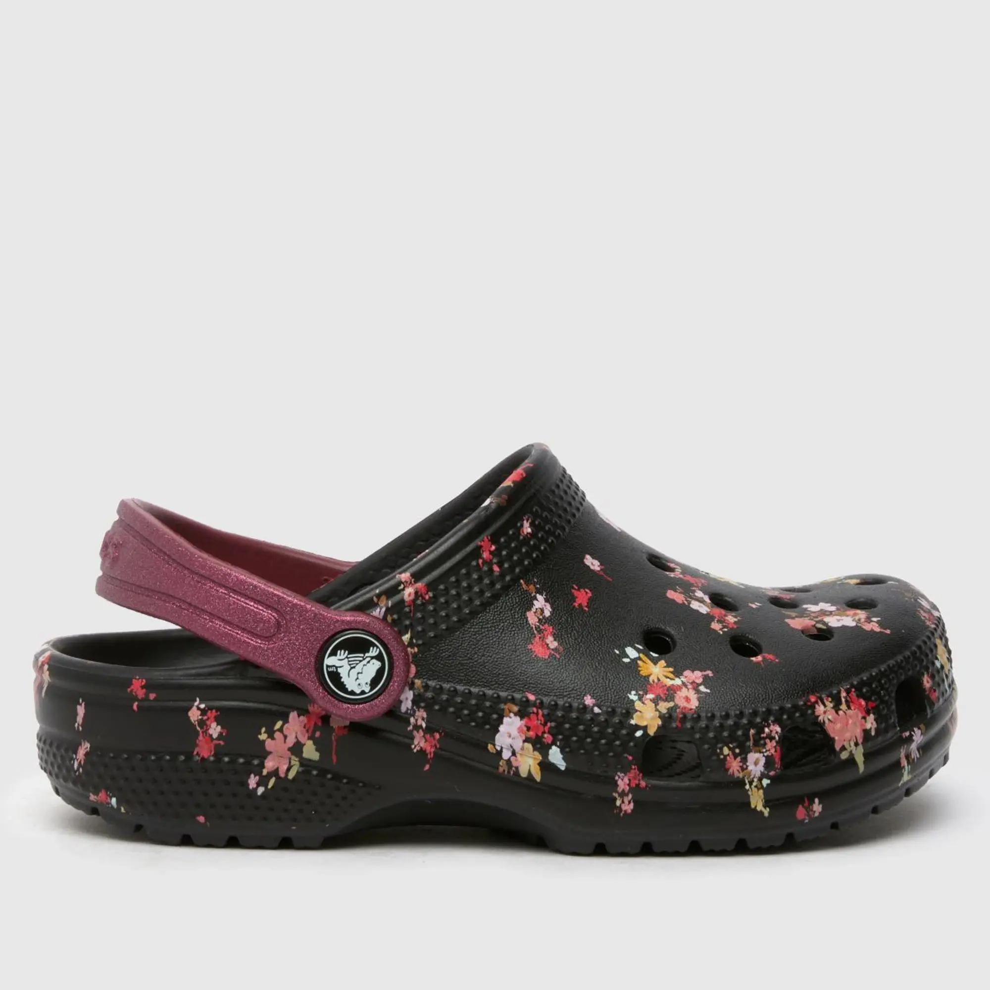 Crocs | Kids | Classic Ditsy Floral | Clogs | Black / Multi | J3