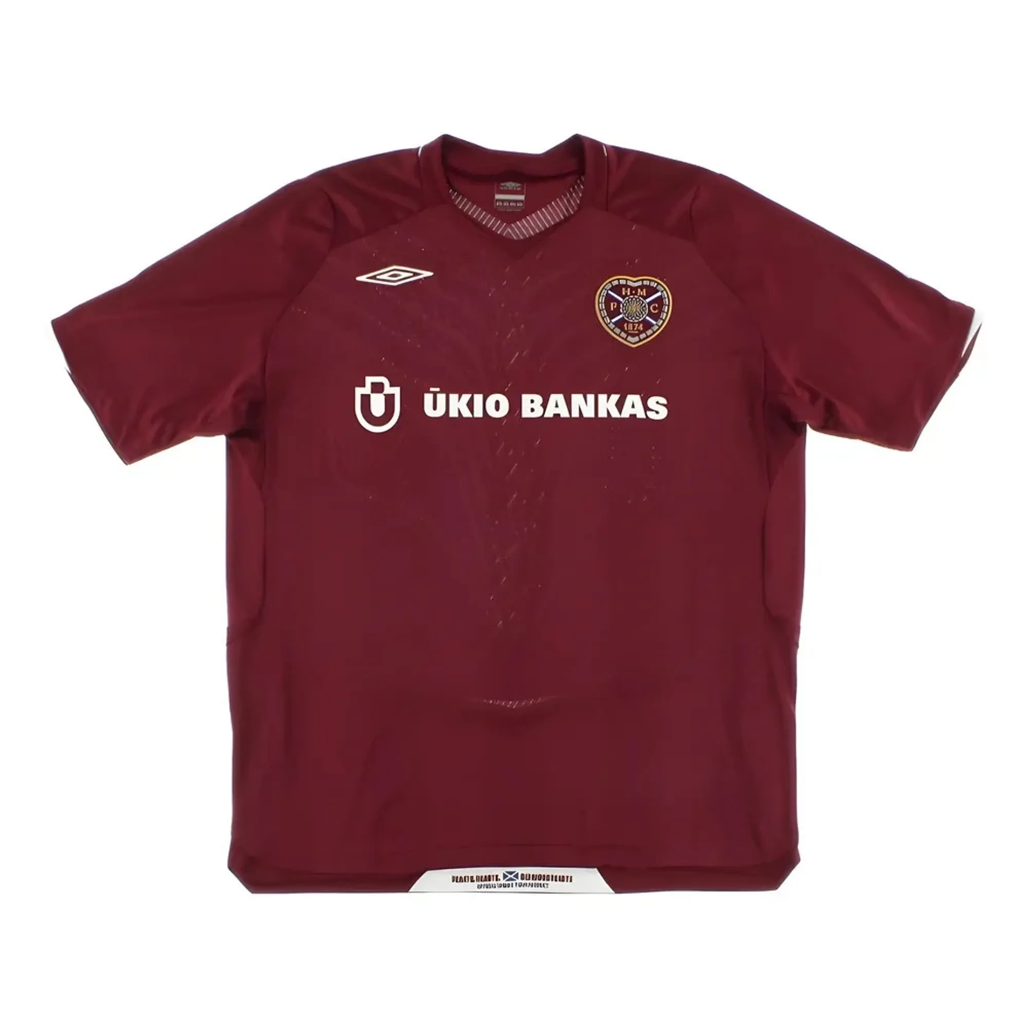 Umbro Heart of Midlothian Mens SS Home Shirt 2008/09