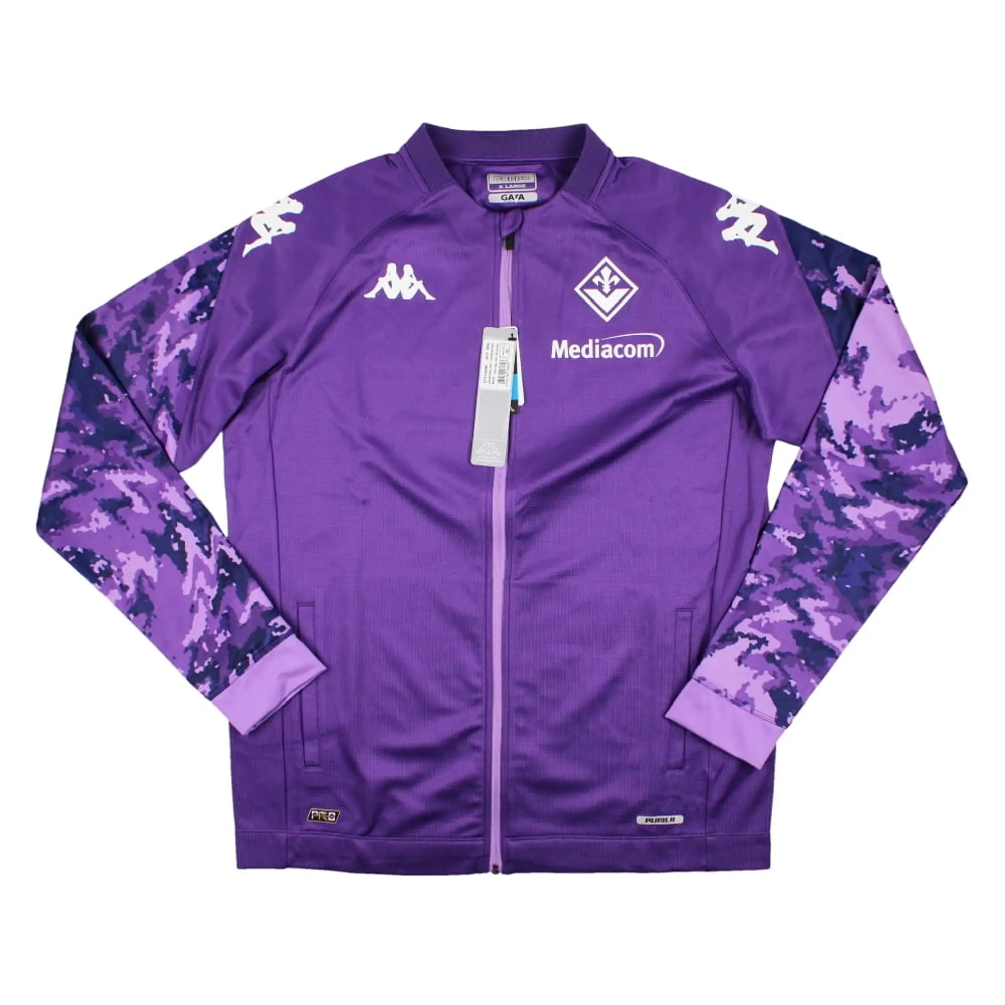 Fiorentina Pre Match Jacket Purple 2023 2024 Men s Made By Kappa 371J3DW A0Q FOOTY.COM