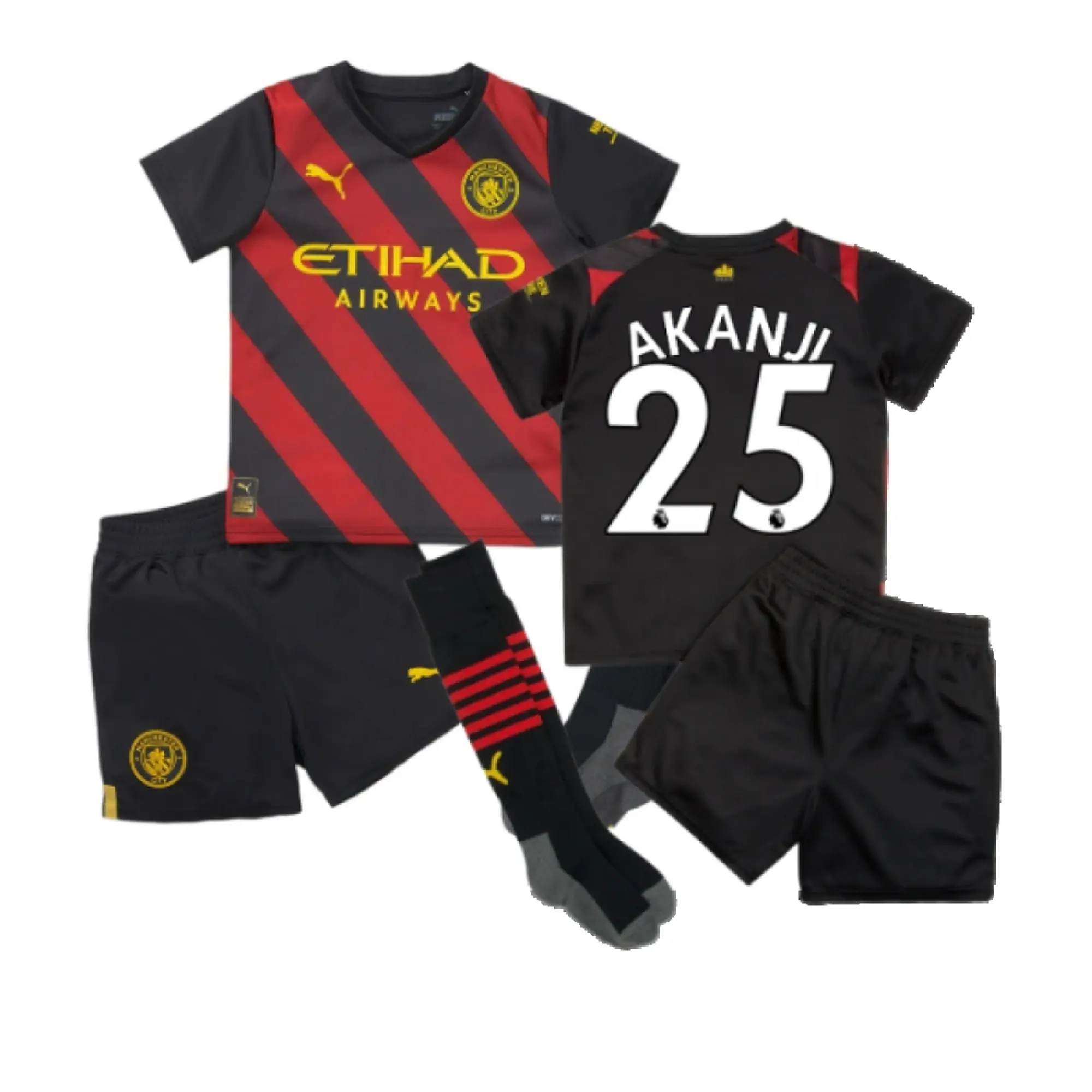 Puma Manchester City Kids SS Away Mini Kit 2022/23