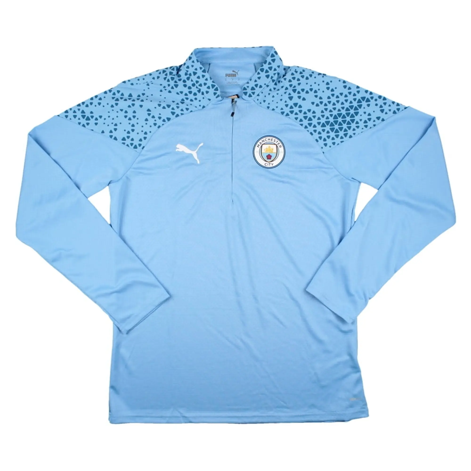 Man City Training Half Zip Top Pro (Light Blue) 2023-2024 Men's Manchester City Made By: Puma