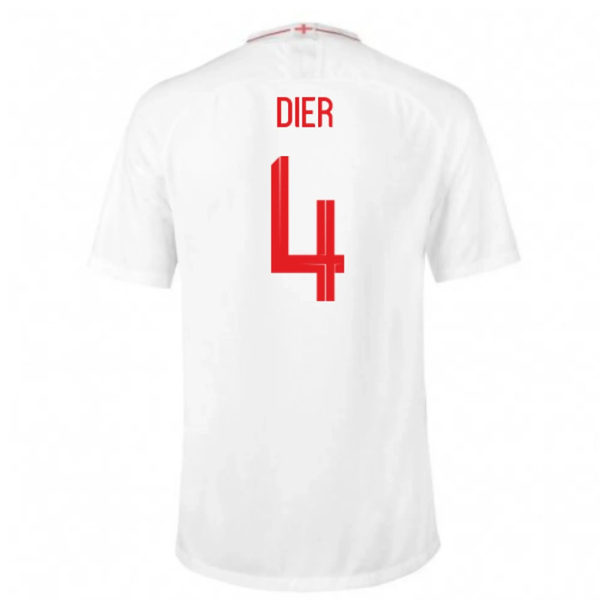 England Home Nike Football Shirt (Dier 4) 2018-2019 Men's White