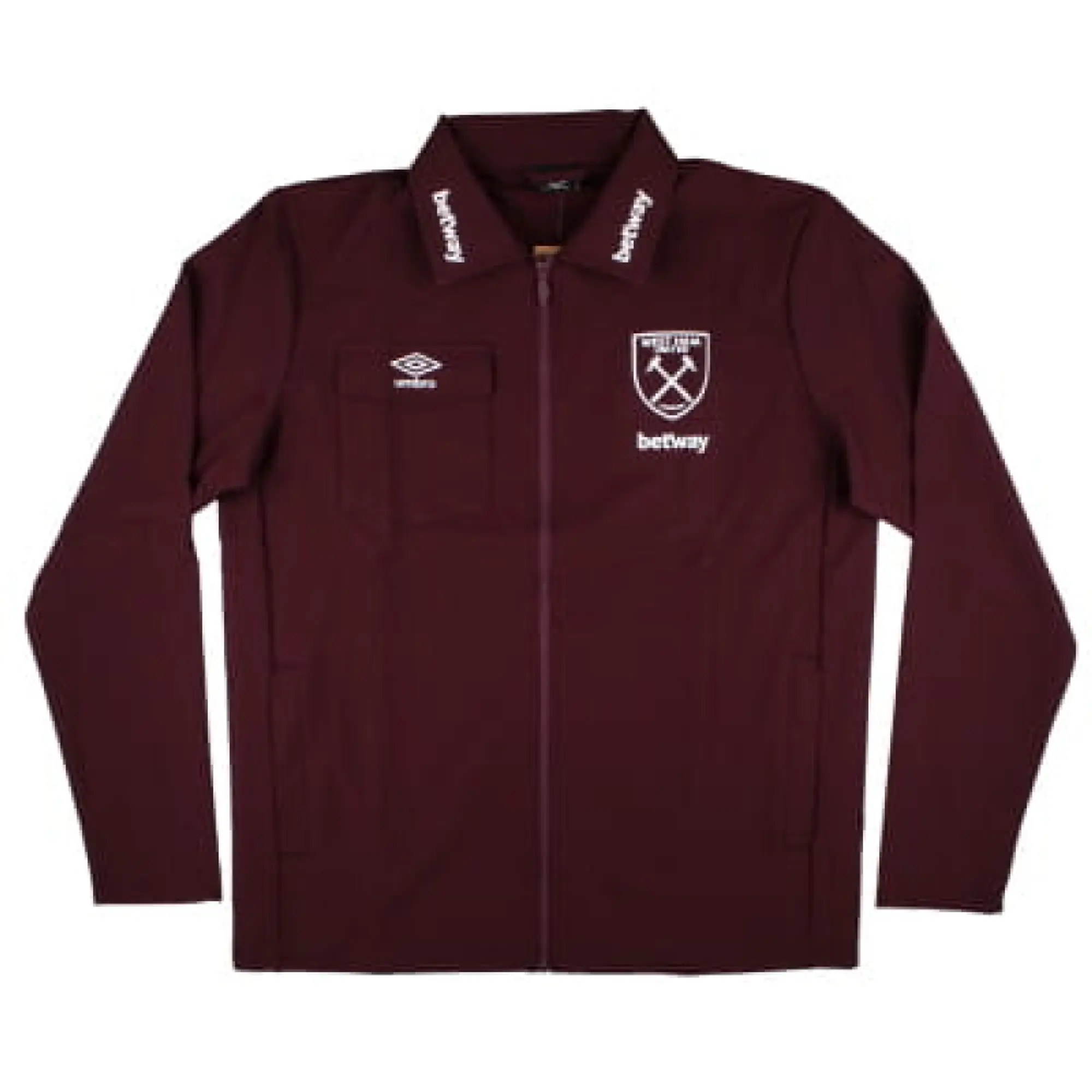 West Ham Presentation Jacket (Wine) 2024-2025 Men's Claret Made By: Umbro