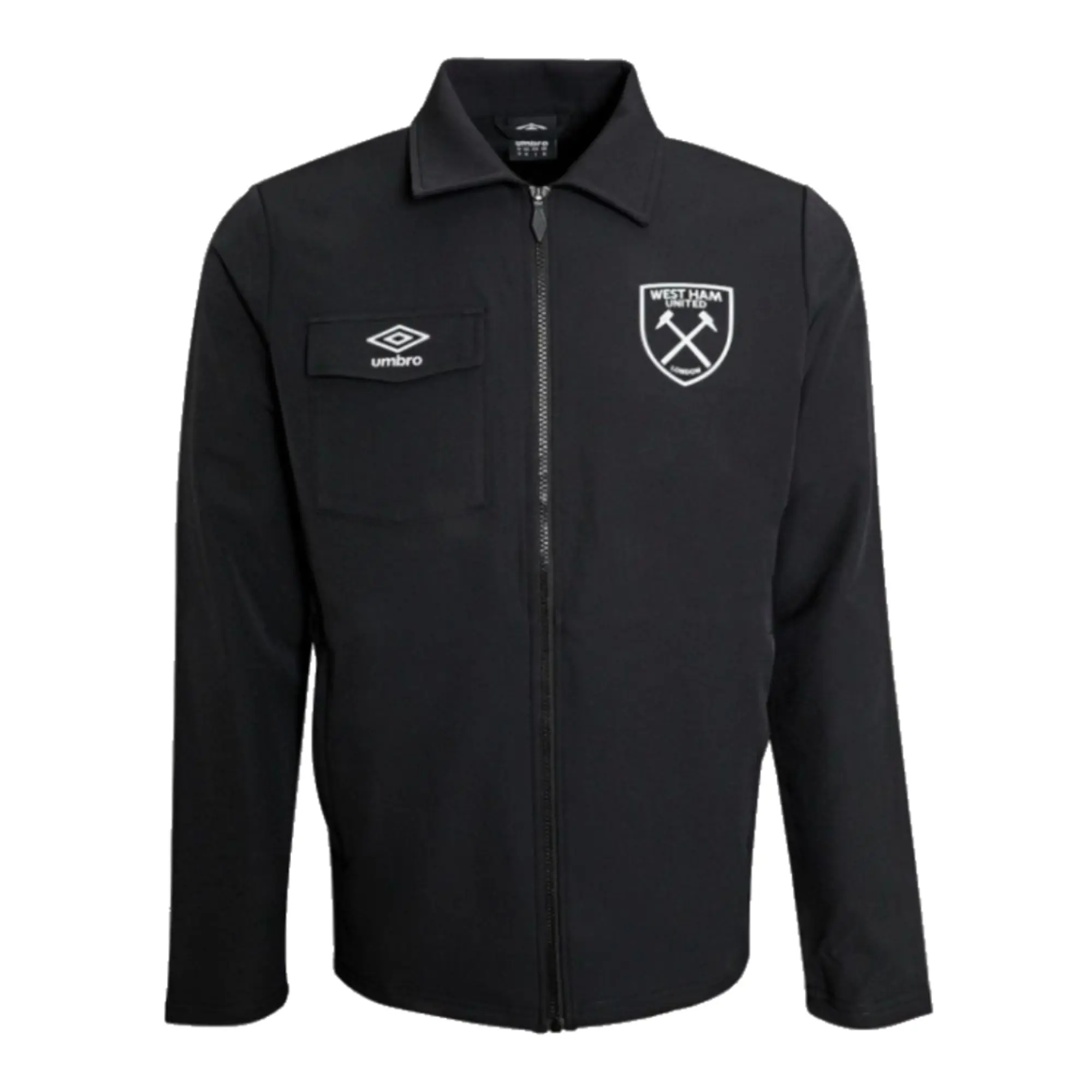 West Ham Presentation Jacket (Black) - Kids 2024-2025 Made By: Umbro