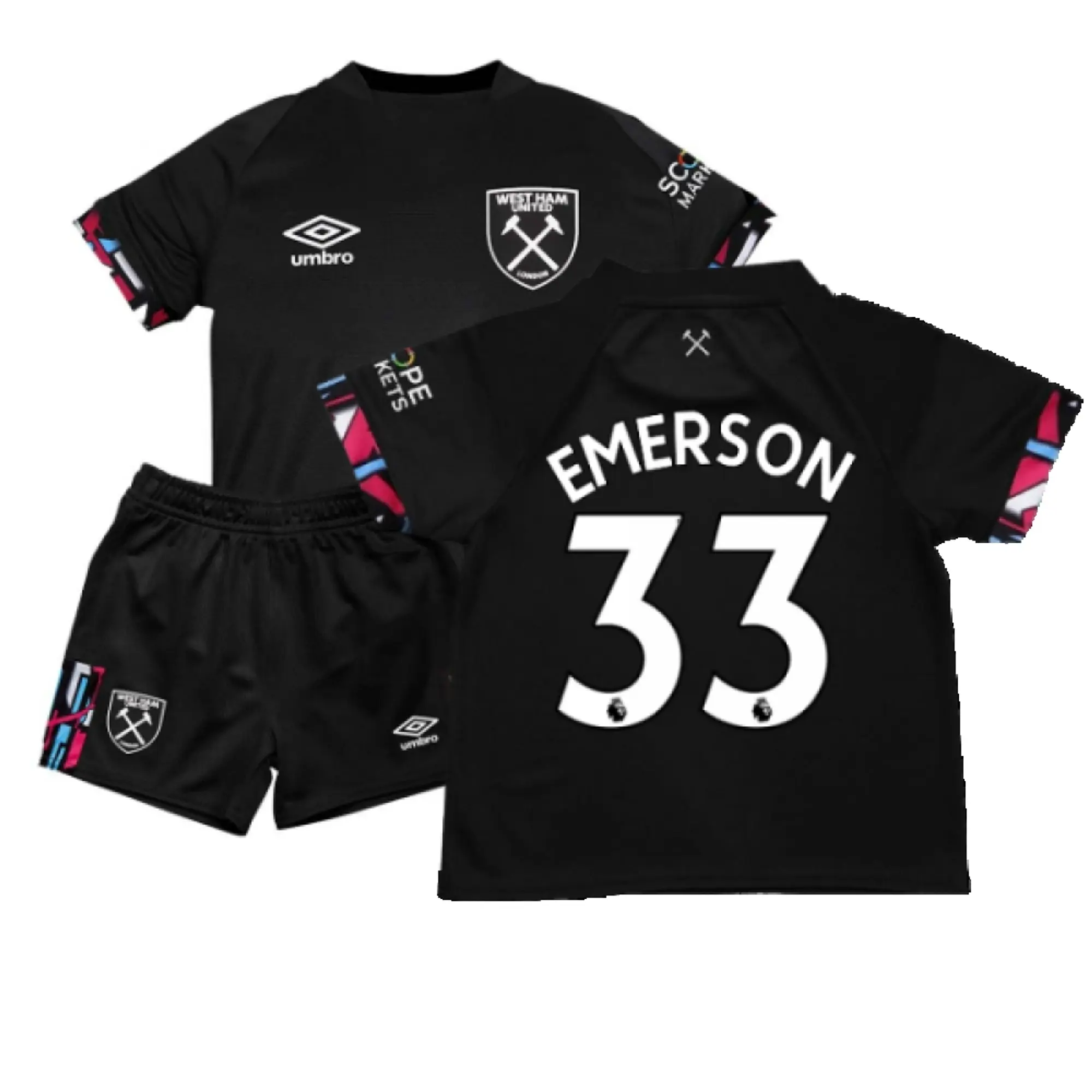 Umbro West Ham United Baby SS Away Mini Kit 2022/23