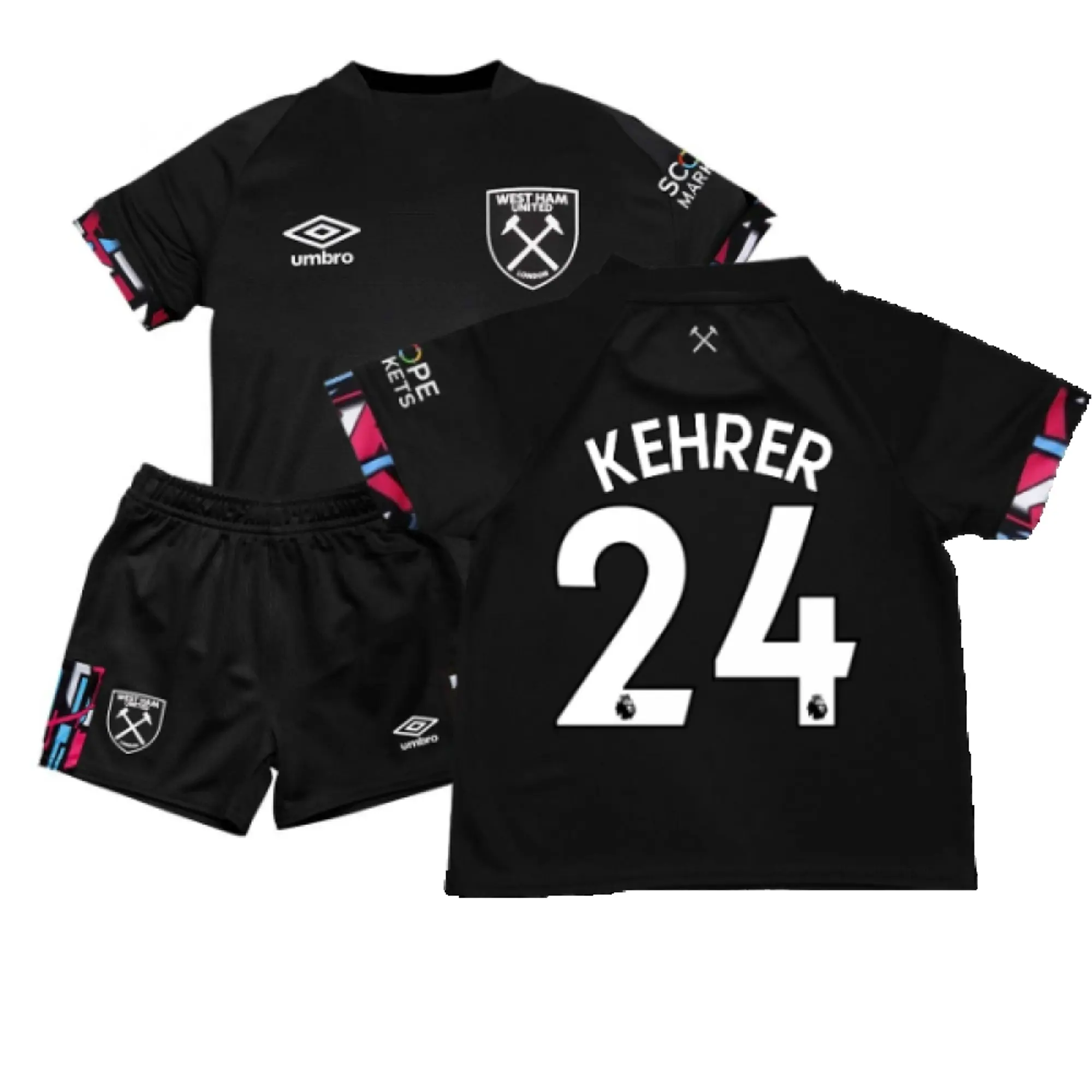 Umbro West Ham United Baby SS Away Mini Kit 2022/23