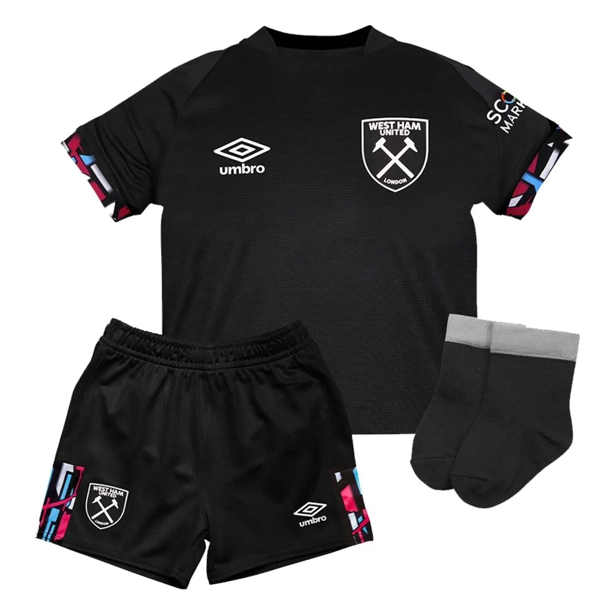 Umbro West Ham United Baby SS Away Mini Kit 2022/23