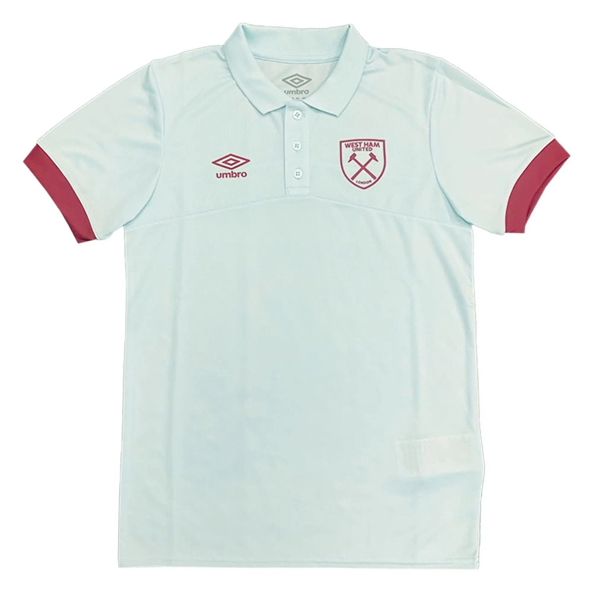 West Ham Poly Polo (U) - Jnr - Blue Glow 2022-2023 Kids Made By: Umbro