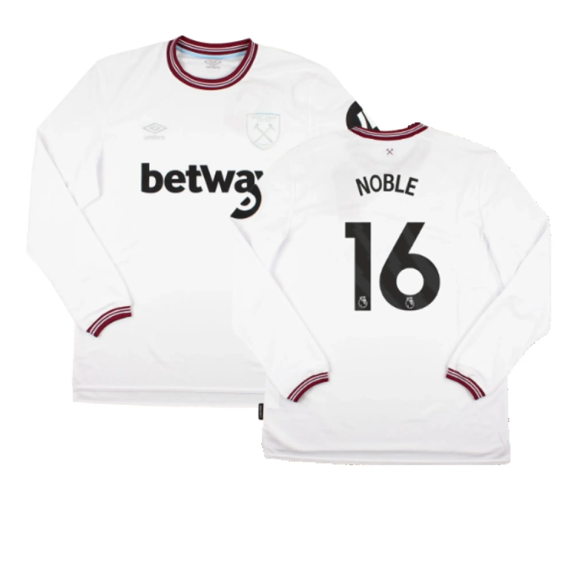 Umbro West Ham United Mens LS Away Shirt 2023/24