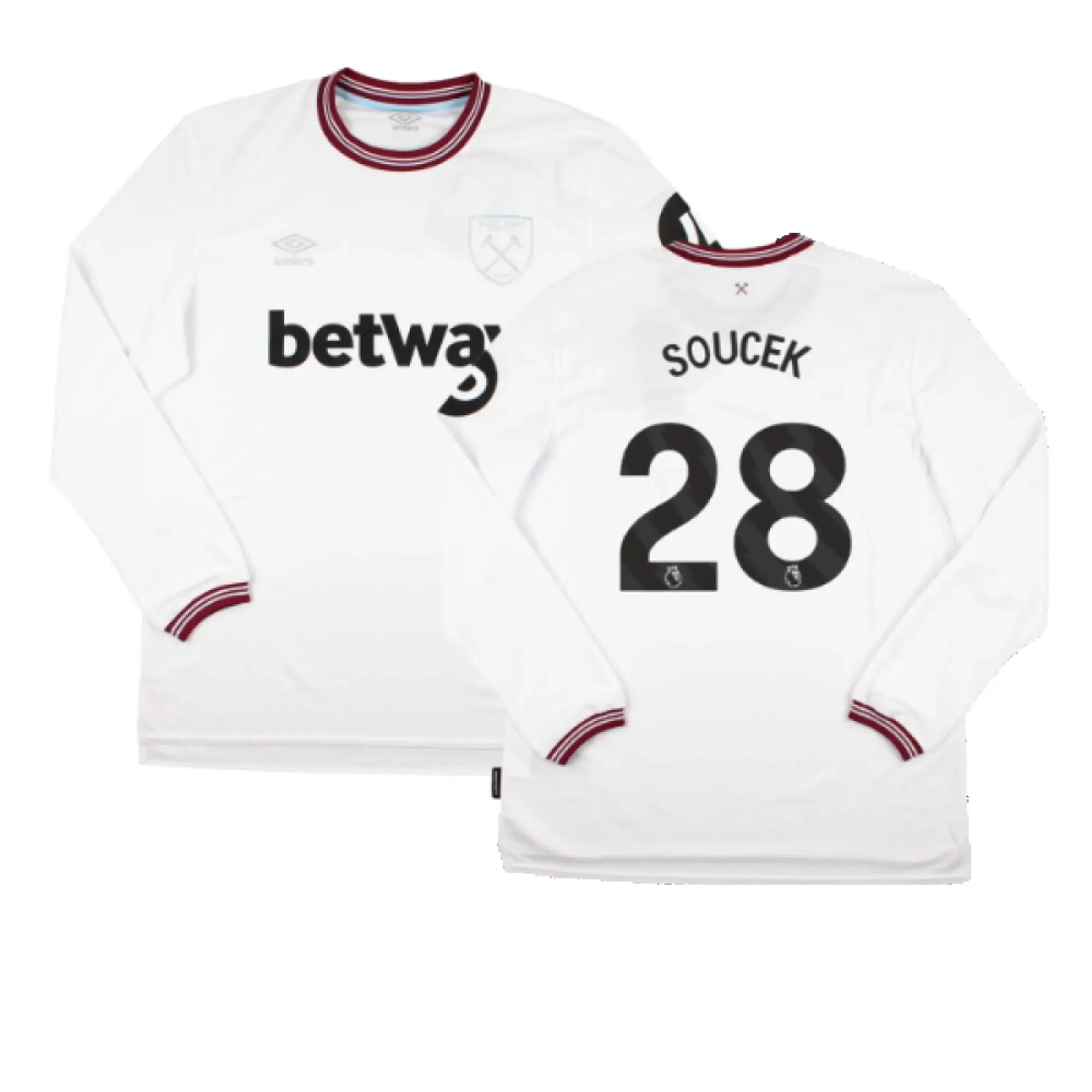 Umbro West Ham United Mens LS Away Shirt 2023/24