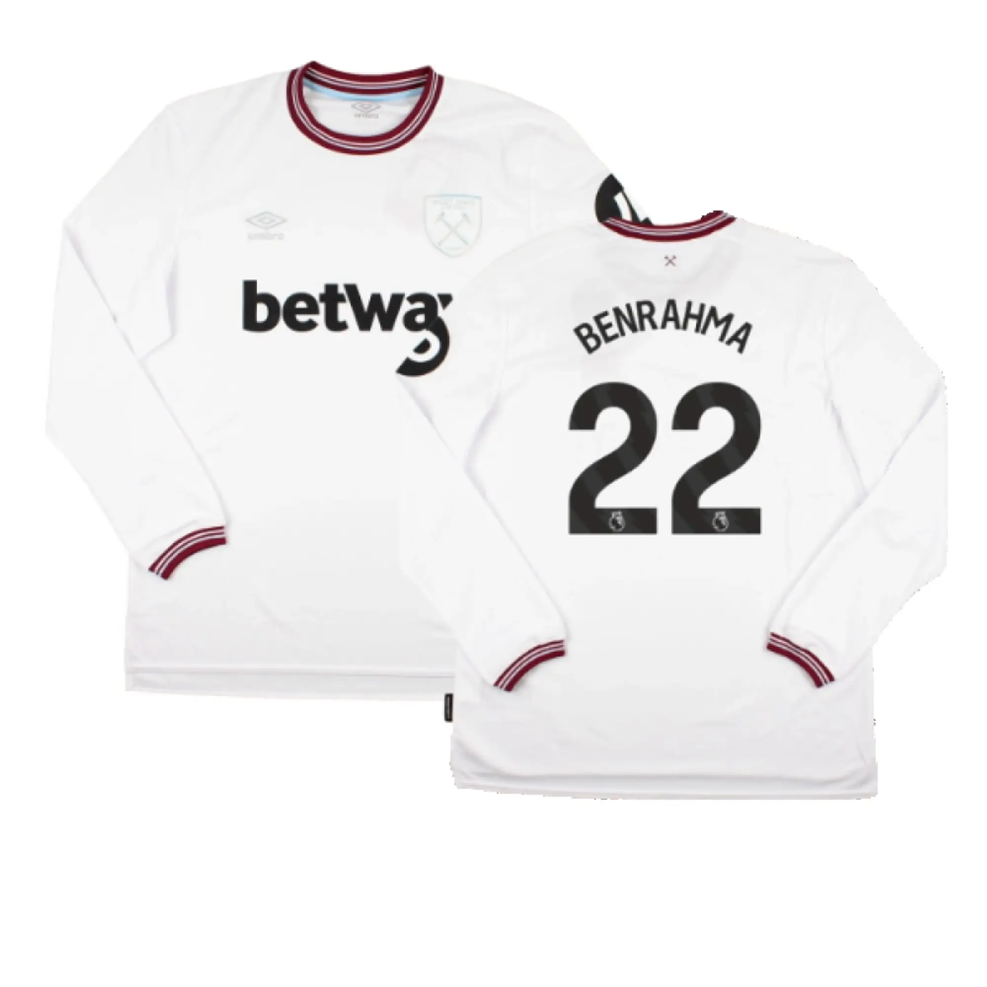 Umbro West Ham United Mens LS Away Shirt 2023/24