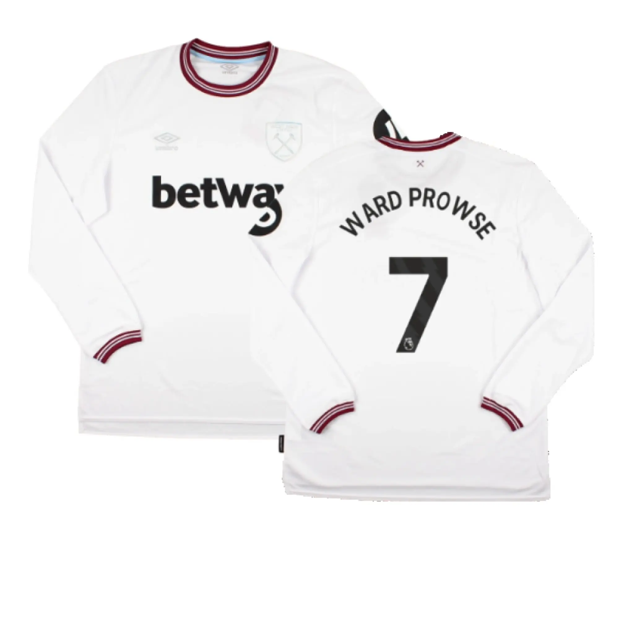 Umbro West Ham United Mens LS Away Shirt 2023/24