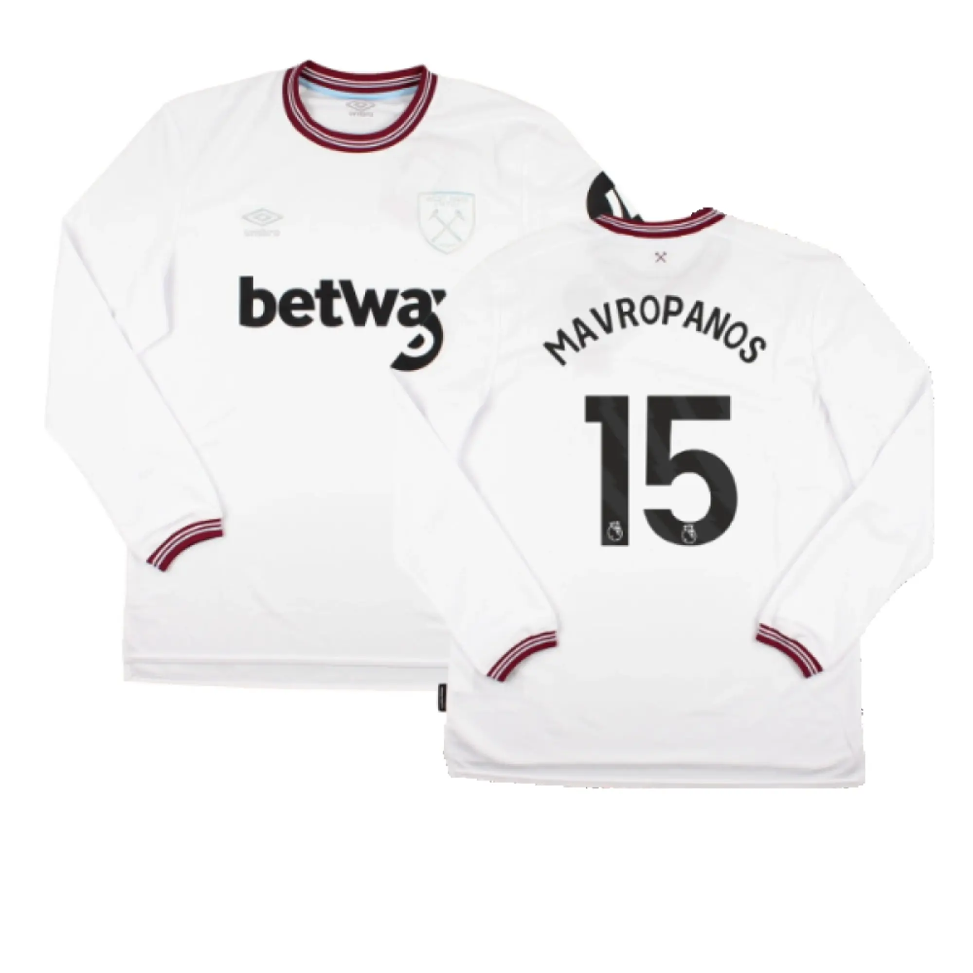 Umbro West Ham United Mens LS Away Shirt 2023/24