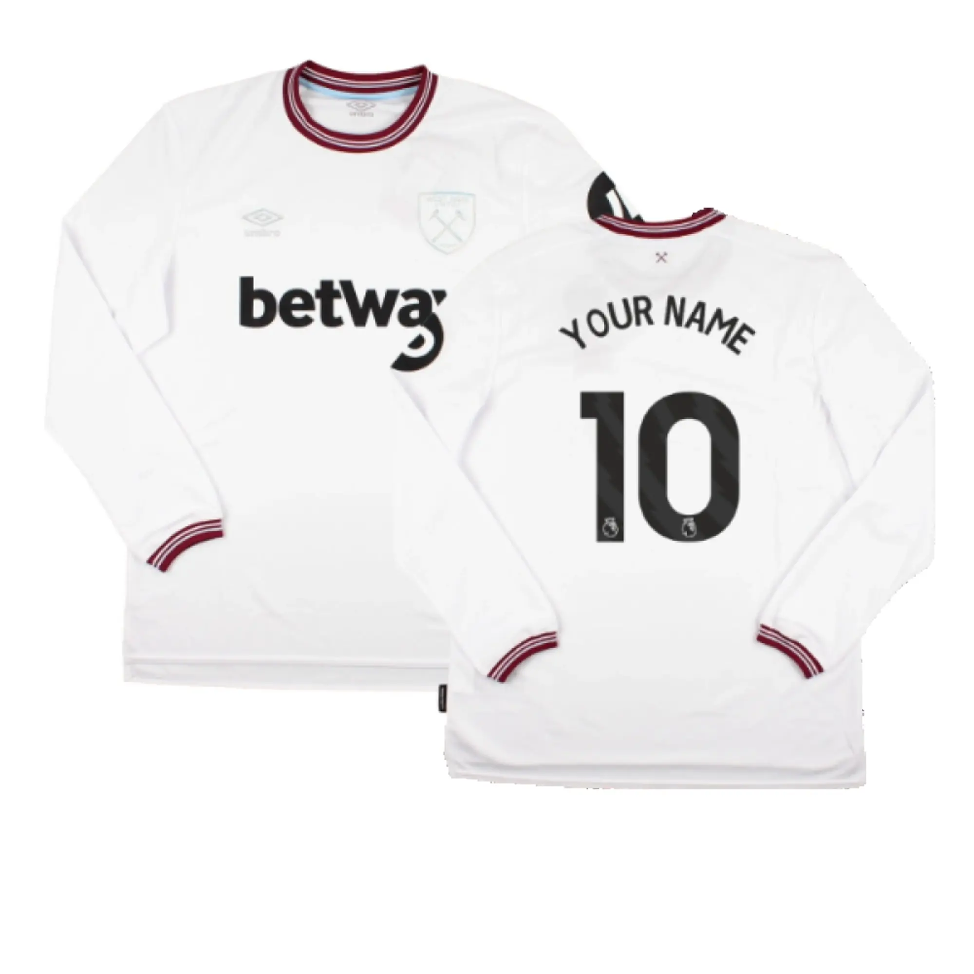 Umbro West Ham United Mens LS Away Shirt 2023/24