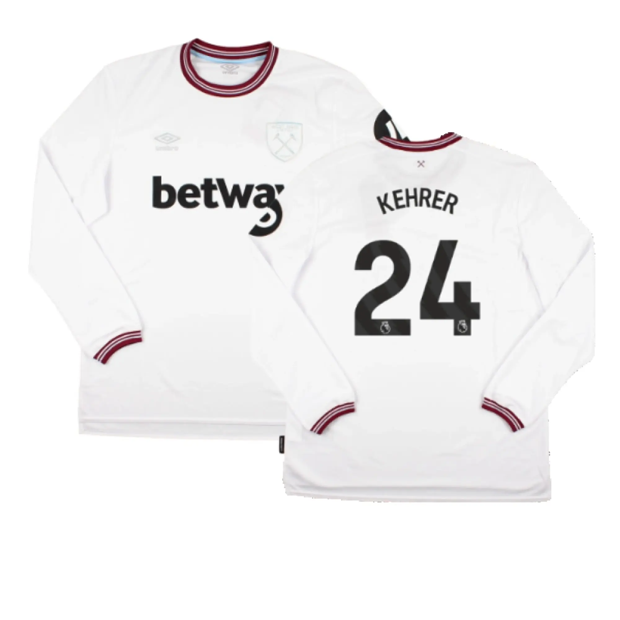 Umbro West Ham United Mens LS Away Shirt 2023/24