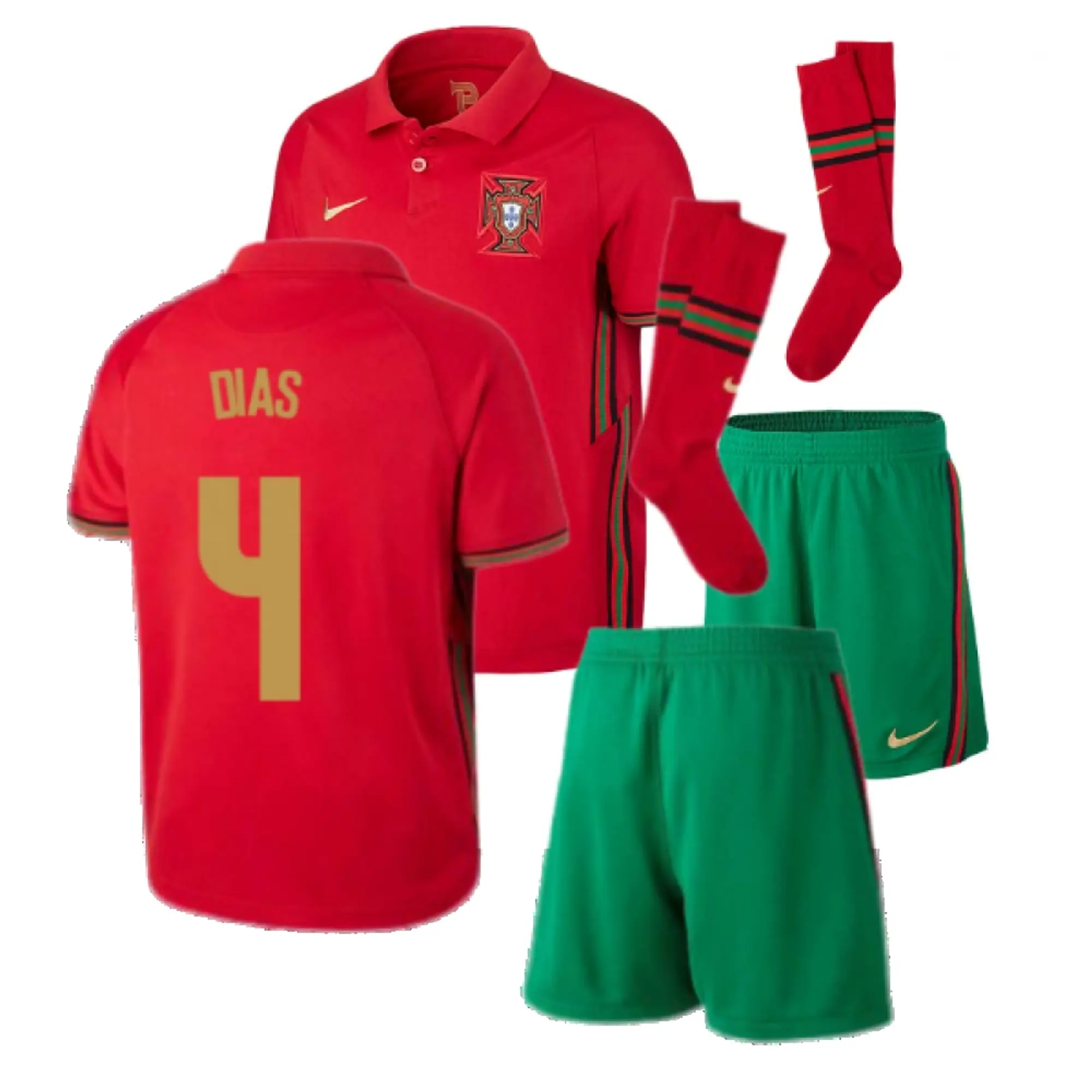 Nike Portugal Boys SS Home Mini Kit 2020