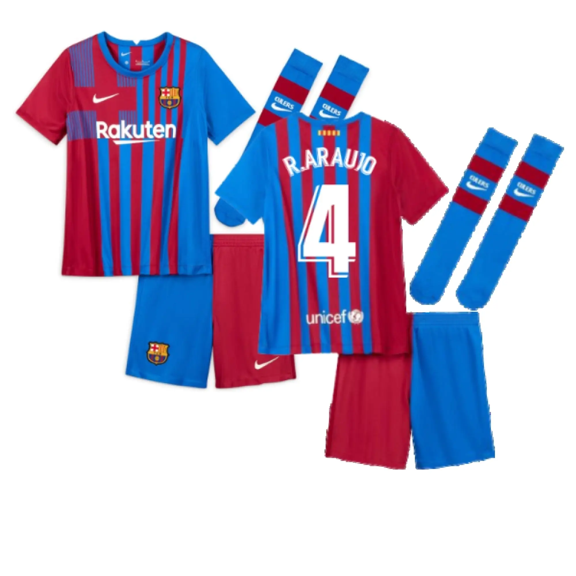 Nike Barcelona Kids SS Home Mini Kit 2021/22