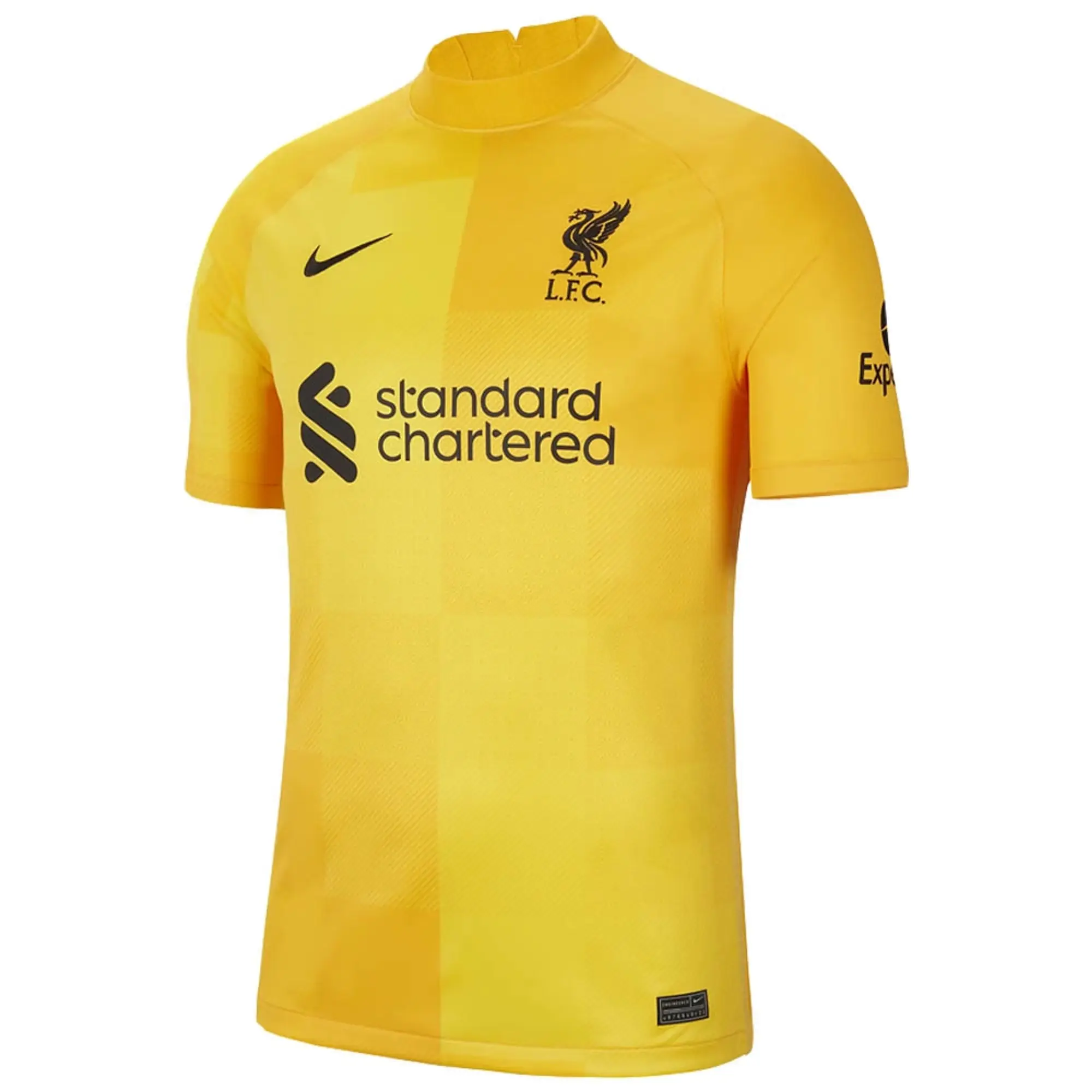 Liverpool 2021 2022 Home Goalkeeper Shirt University Gold Kids Made By Nike DB2567 740 FOOTY.COM