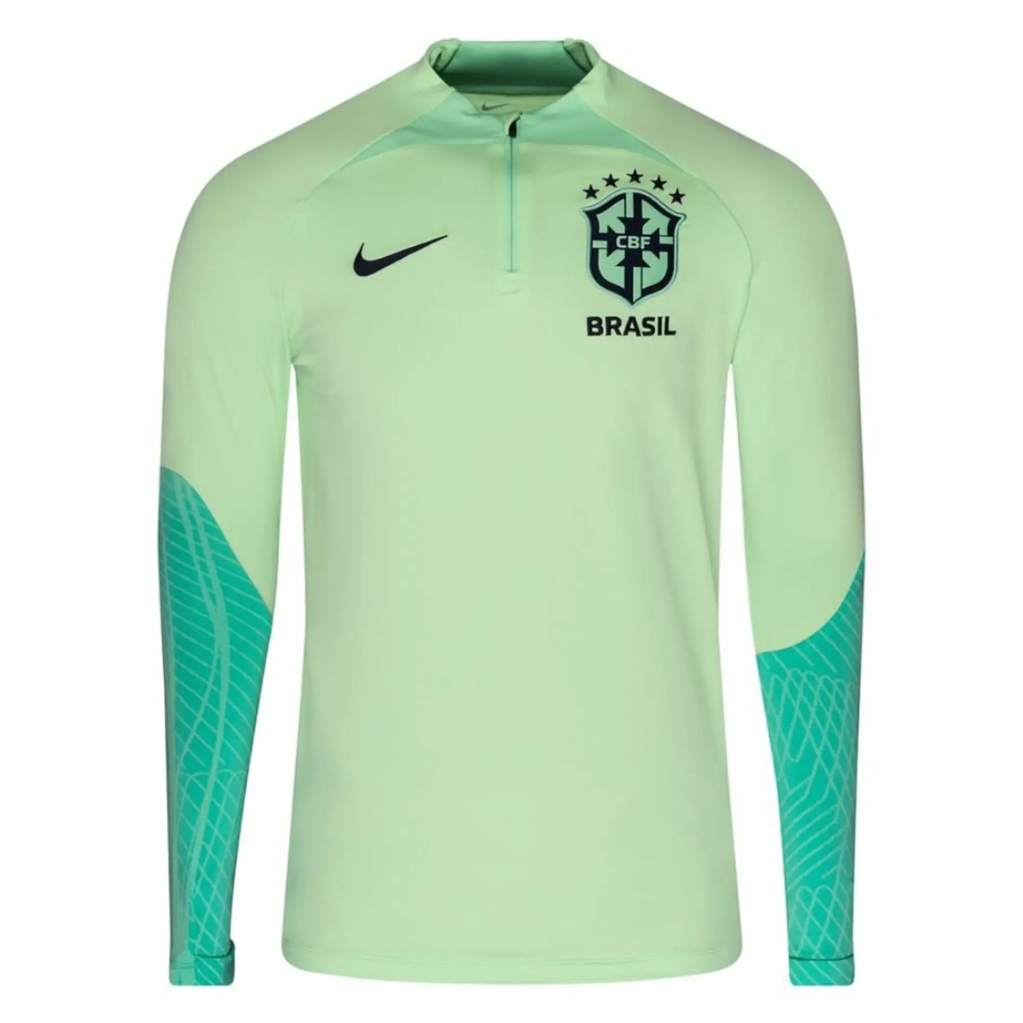 Brazil Strike Knit Drill Top 2022-2023 Men's Green Size: Extra Large Made By: Nike