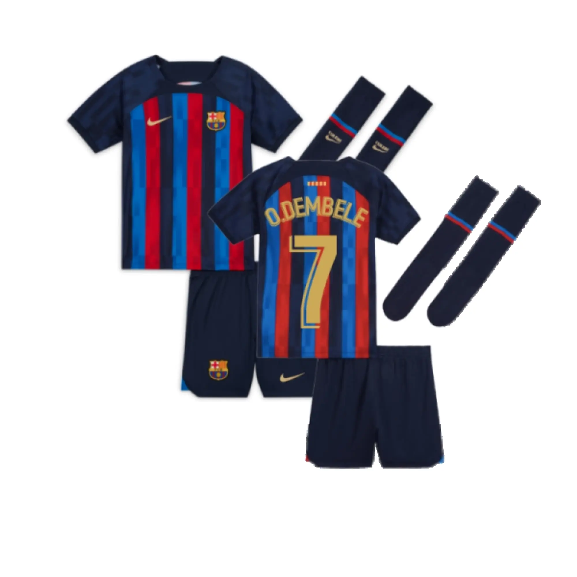 Nike Barcelona Mens SS Away Mini Kit 2022/23