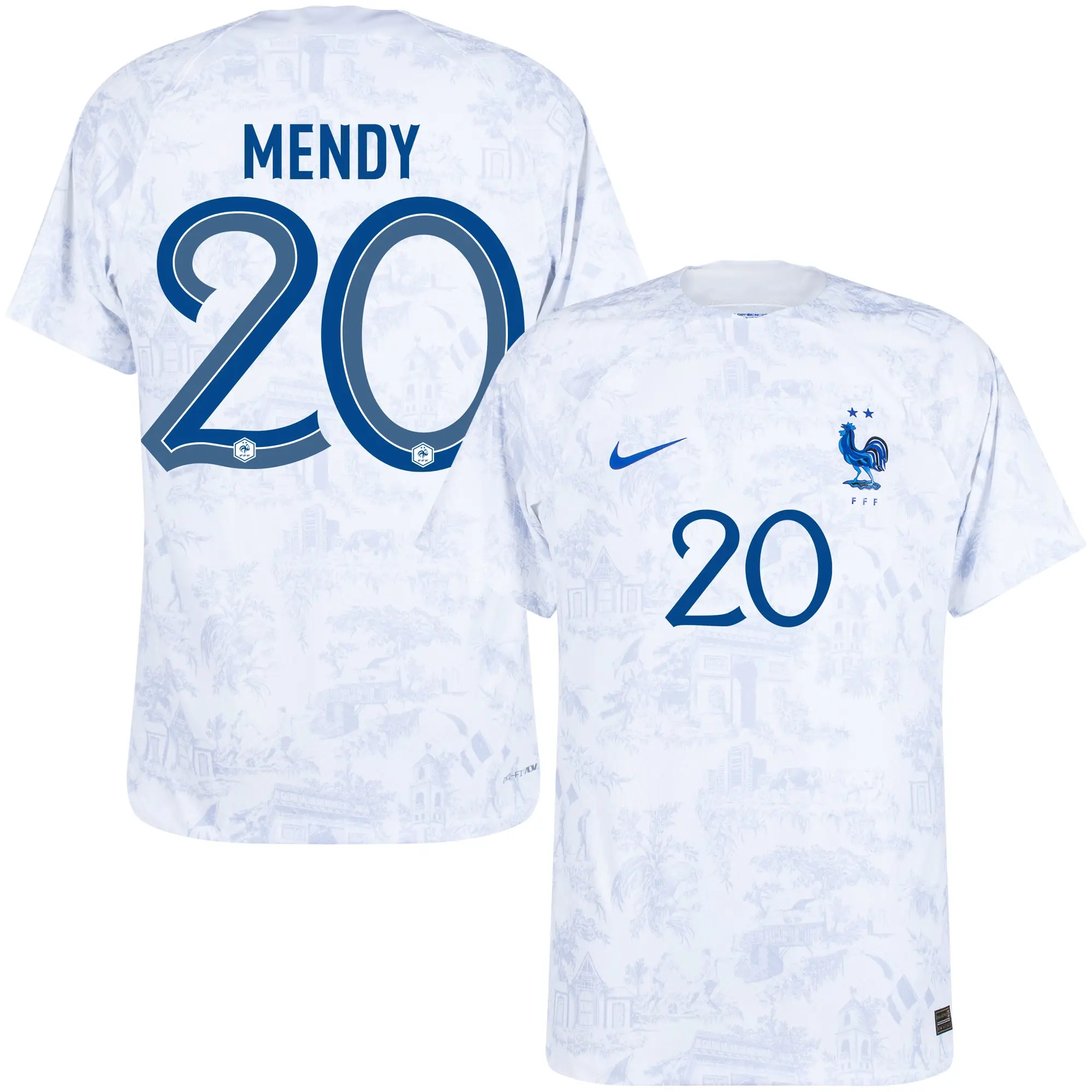Nike France Mens SS Player Issue Away Shirt 2022