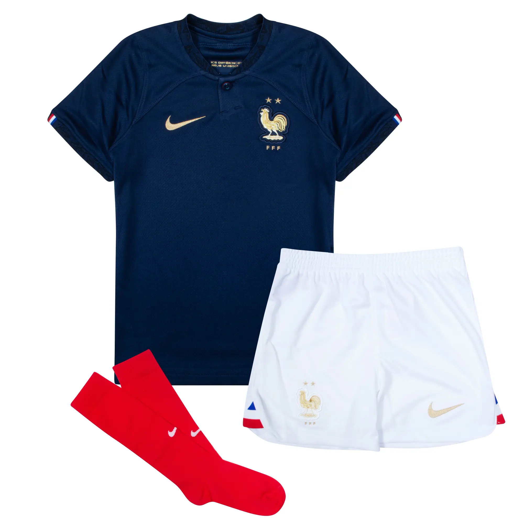 Nike France Boys SS Home Mini Kit 2022
