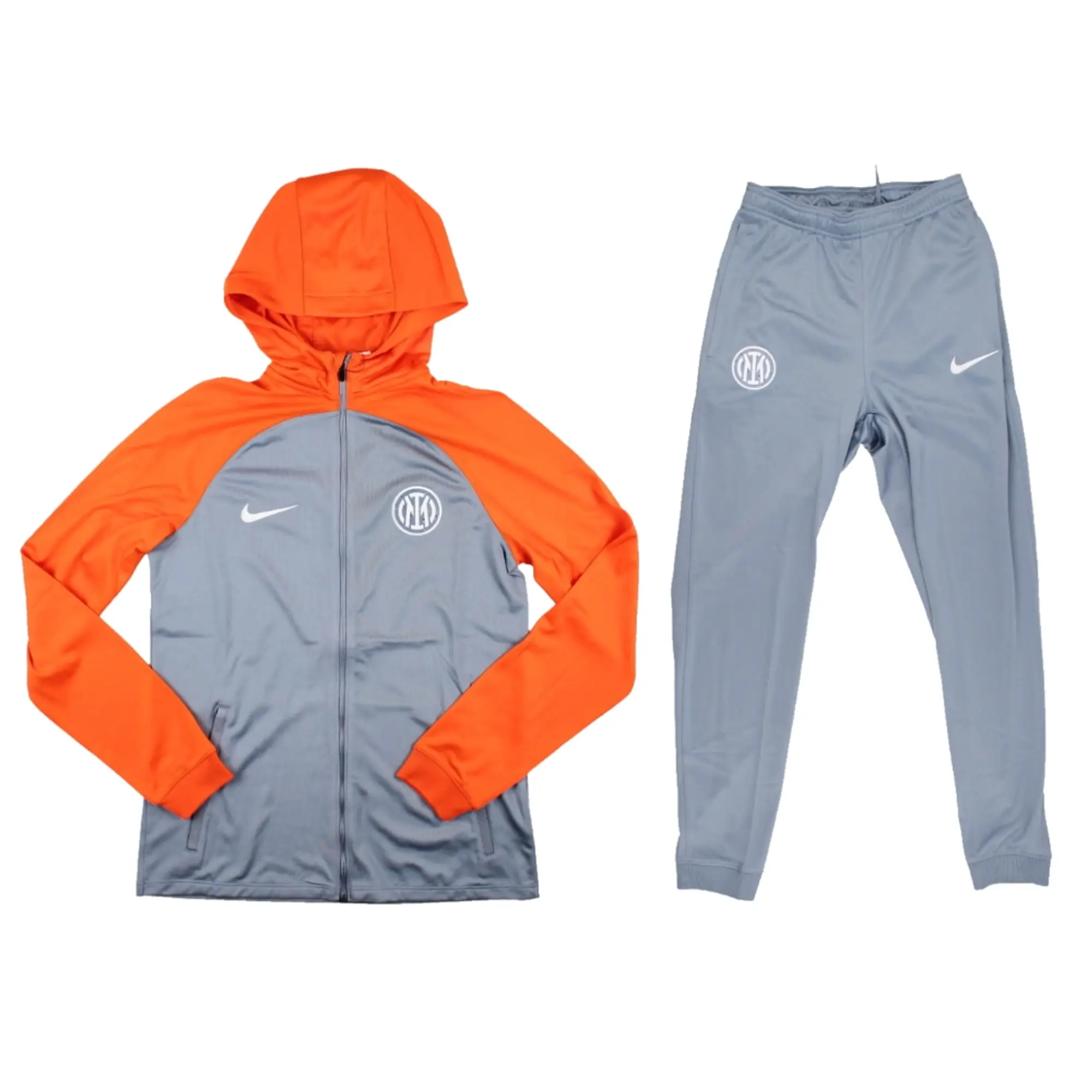 Inter Milan Hooded Strike Tracksuit (Ash) 2023-2024 Men's Grey Made By: Nike