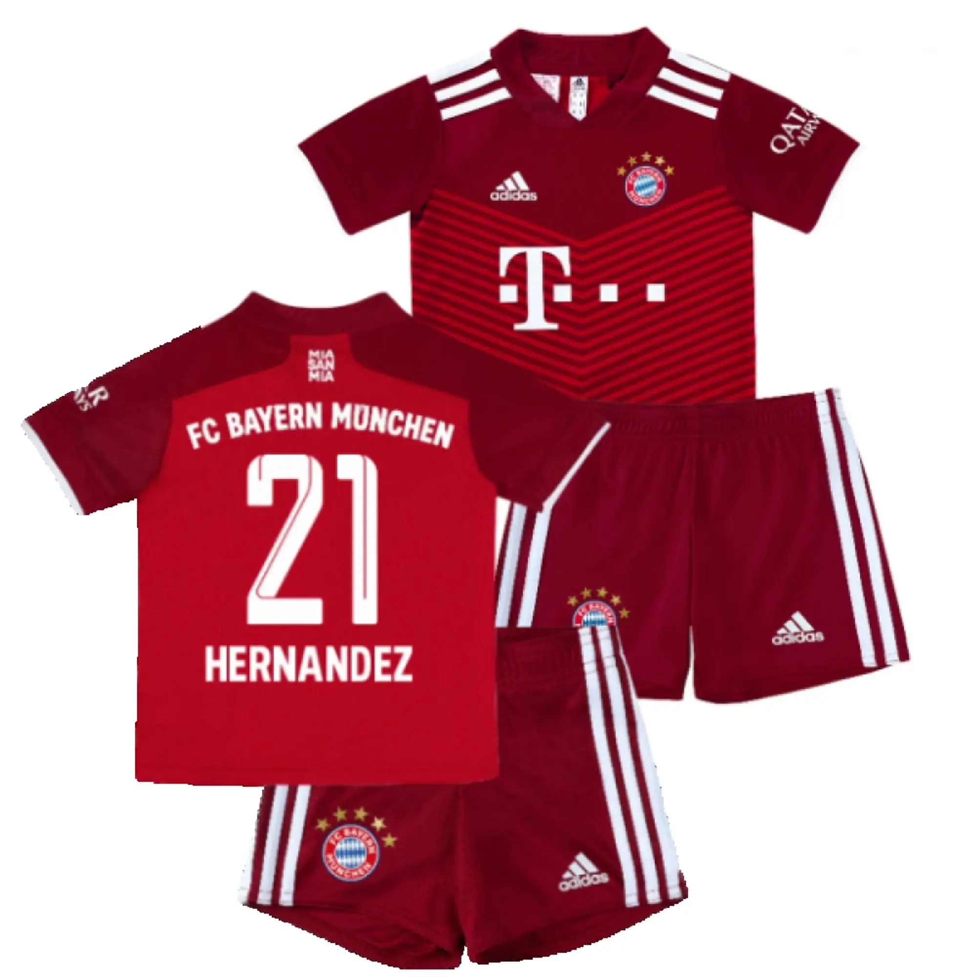 adidas Bayern Munich Kids SS Home Mini Kit 2021/22