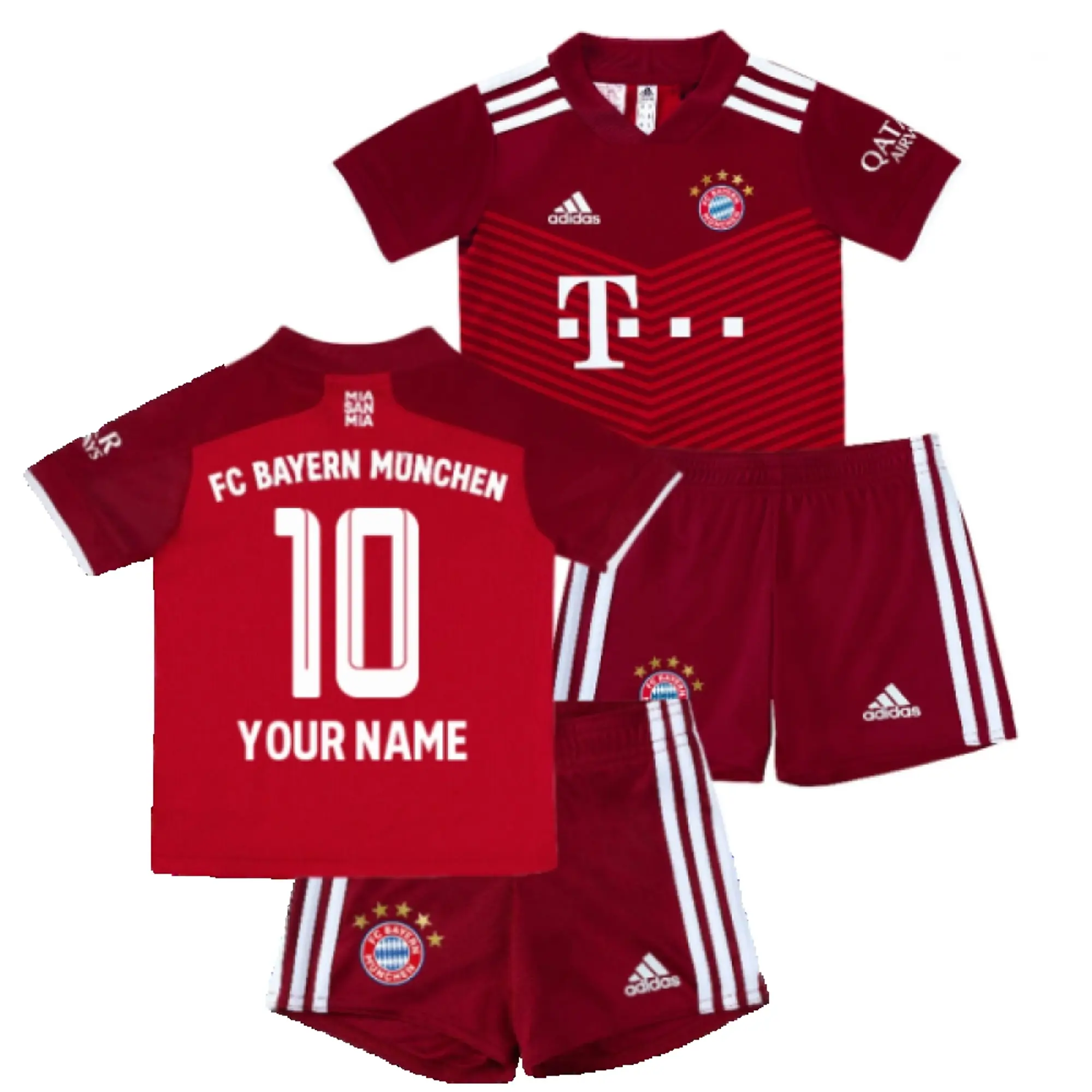 adidas Bayern Munich Kids SS Home Mini Kit 2021/22