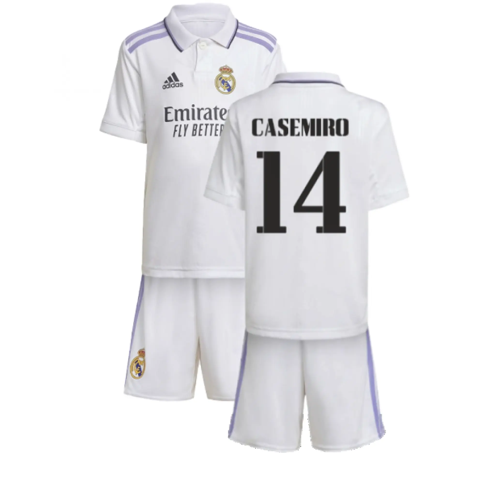 adidas Real Madrid Kids SS Home Mini Kit 2022/23