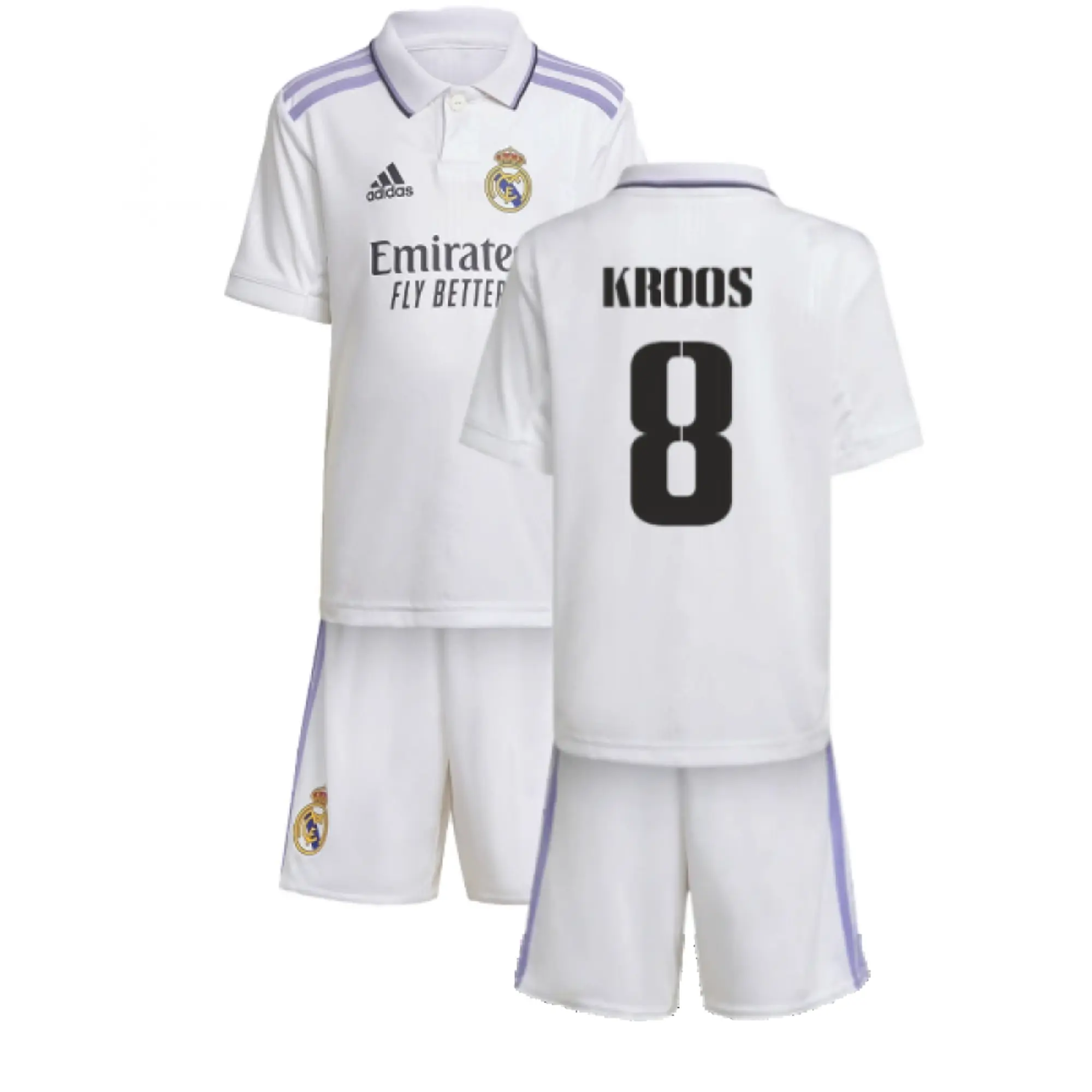 adidas Real Madrid Kids SS Home Mini Kit 2022/23