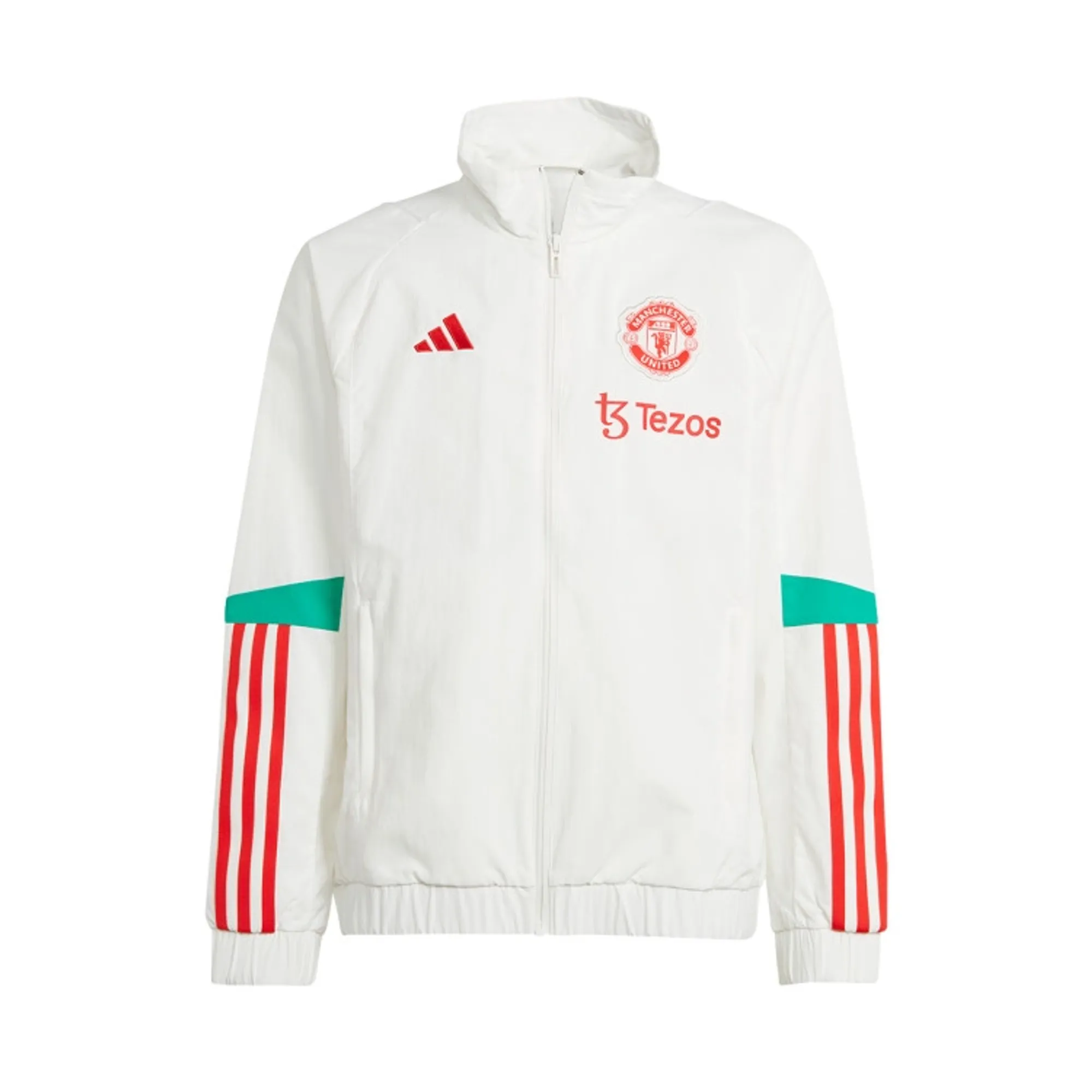 Man Utd Presentation Jacket (White) - Kids 2023-2024 Size: 13-14 Manchester United Made By: Adidas