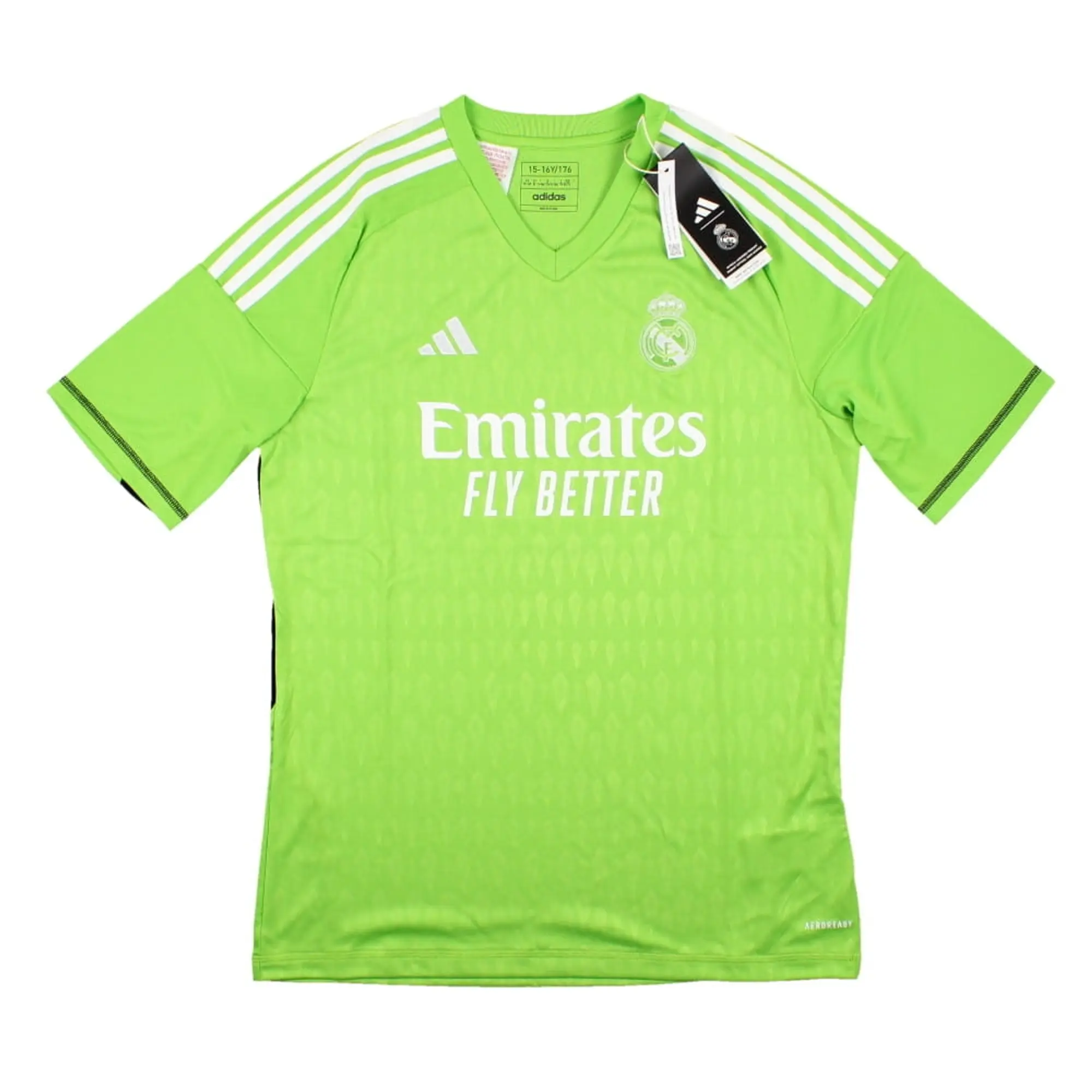 adidas Real Madrid Kids LS Goalkeeper Home Shirt 2023/24