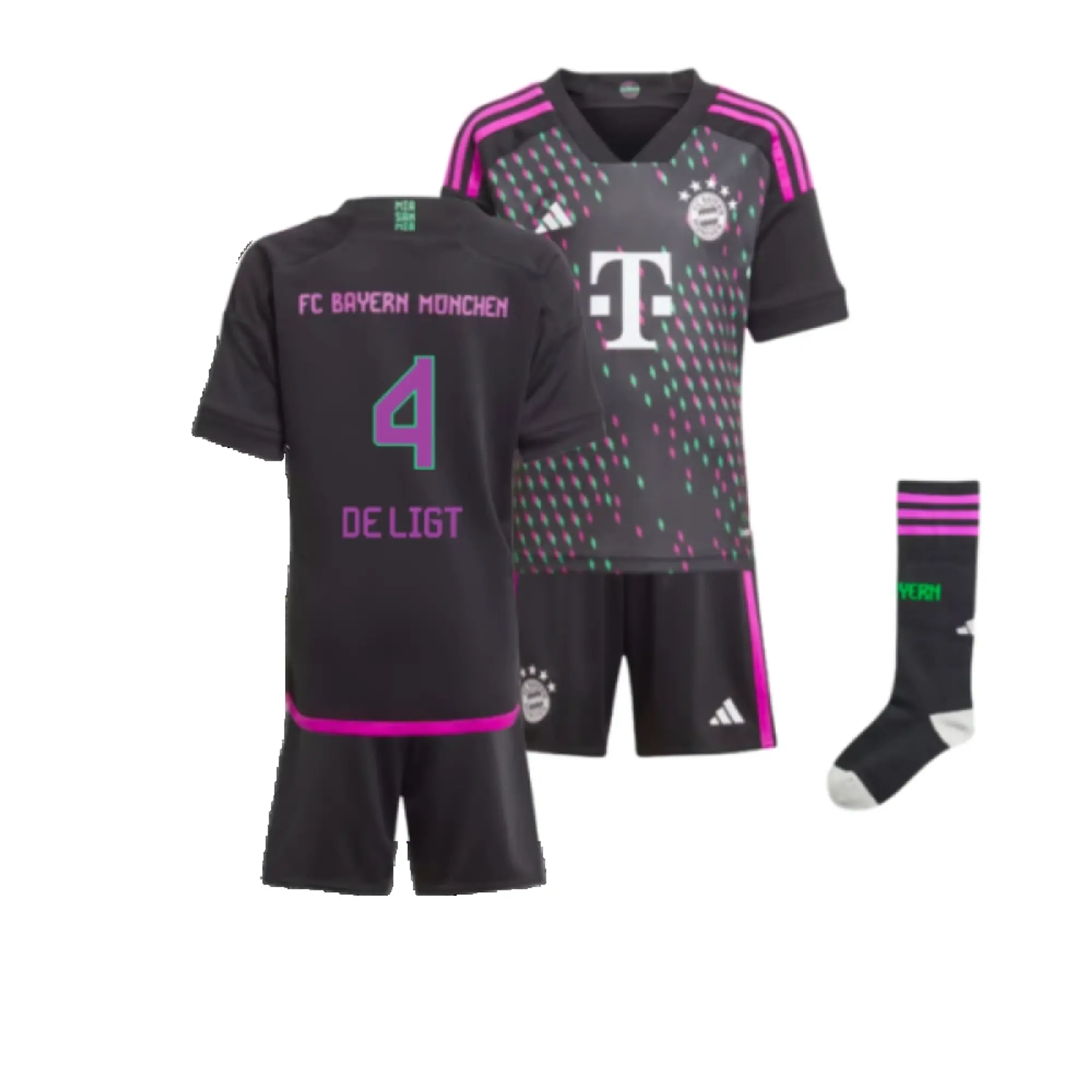 adidas Bayern Munich Kids SS Away Mini Kit 2023/24