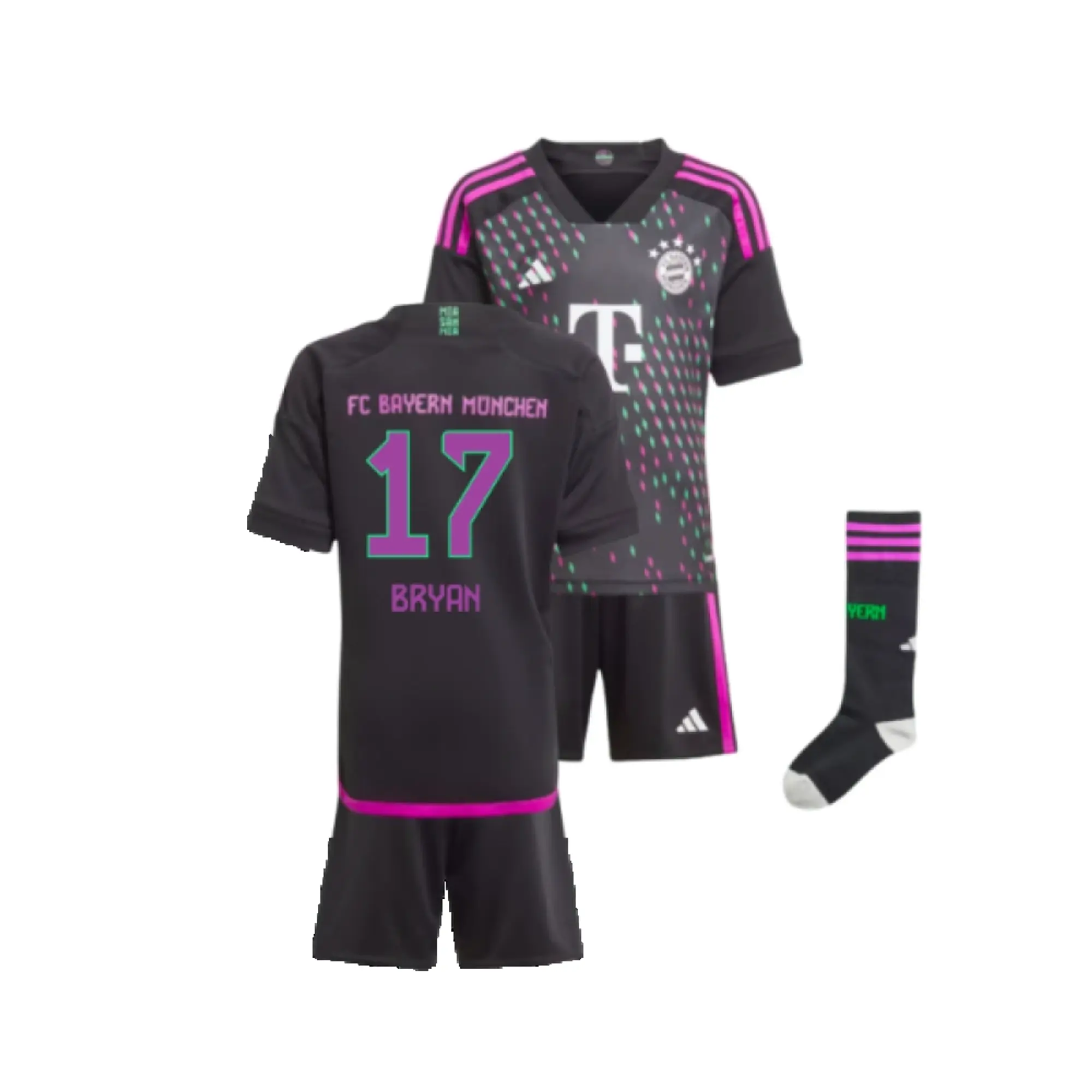 adidas Bayern Munich Kids SS Away Mini Kit 2023/24