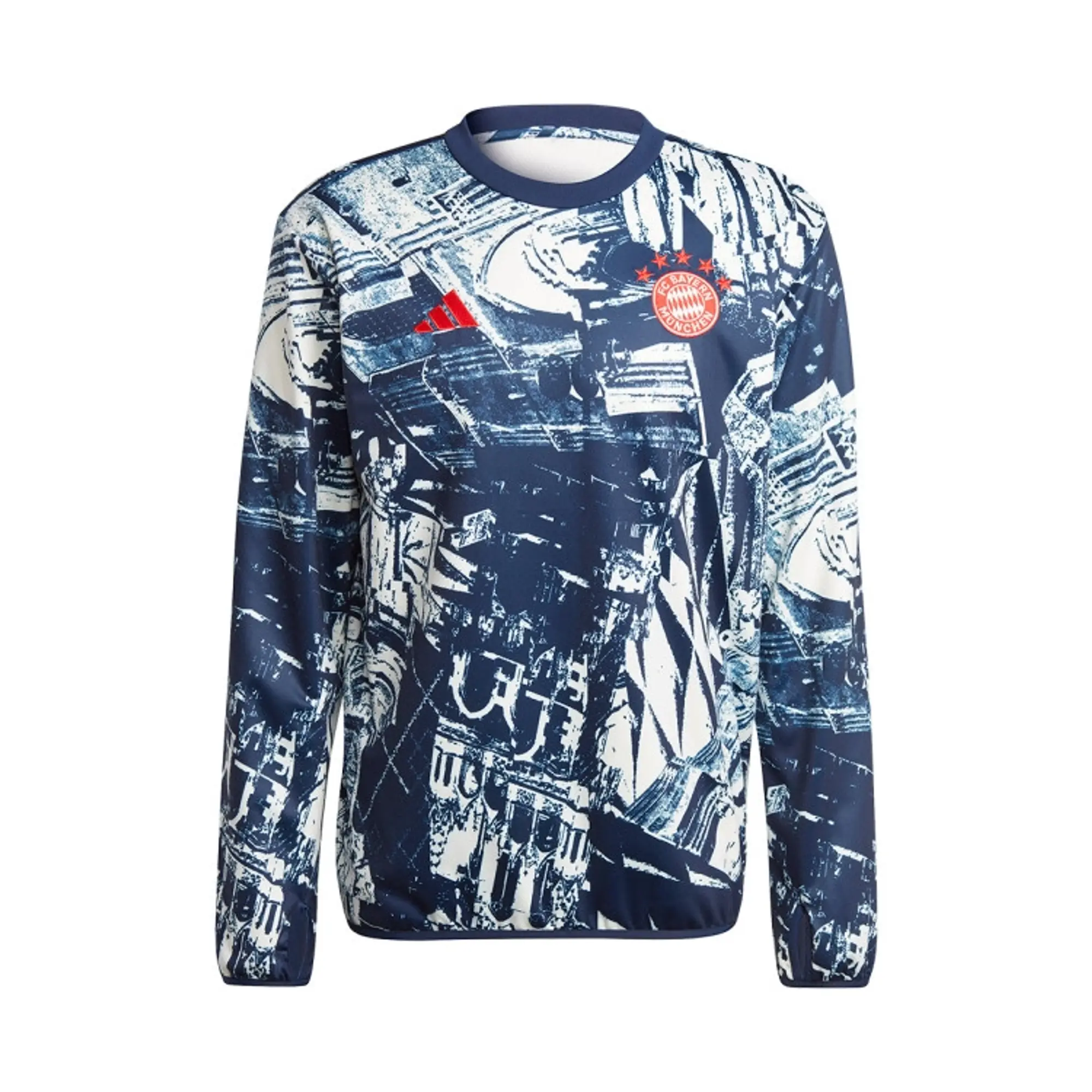 Bayern Munich Pre-Match Warm Up Top (Off White) 2023-2024 Men's Size: Small Made By: Adidas