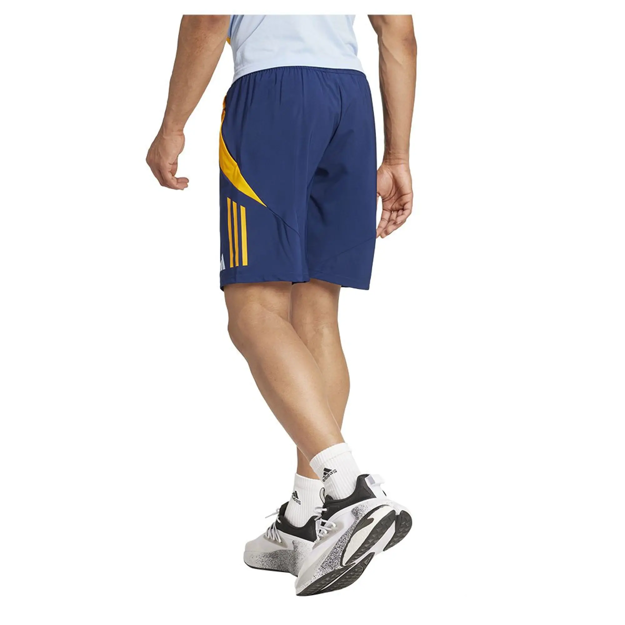 Real Madrid Downtime Shorts (Glow Blue) 2024-2025 Men's Size: Extra Small Made By: Adidas