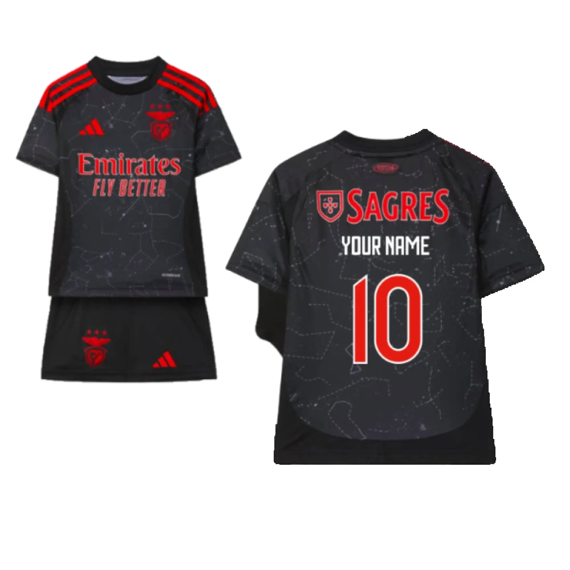 adidas Benfica Kids SS Away Mini Kit 2024/25