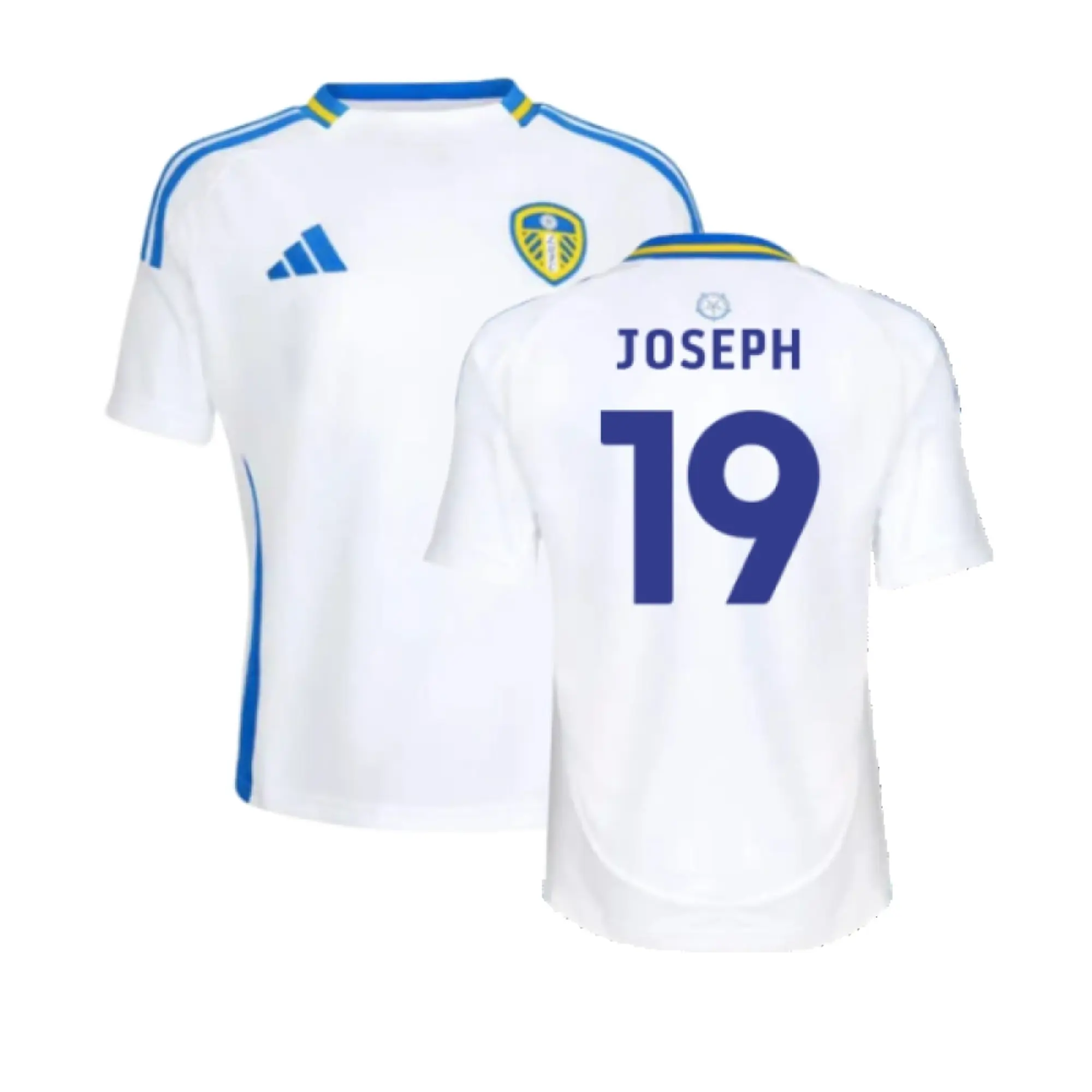 adidas Leeds United Kids SS Home Shirt 2024/25