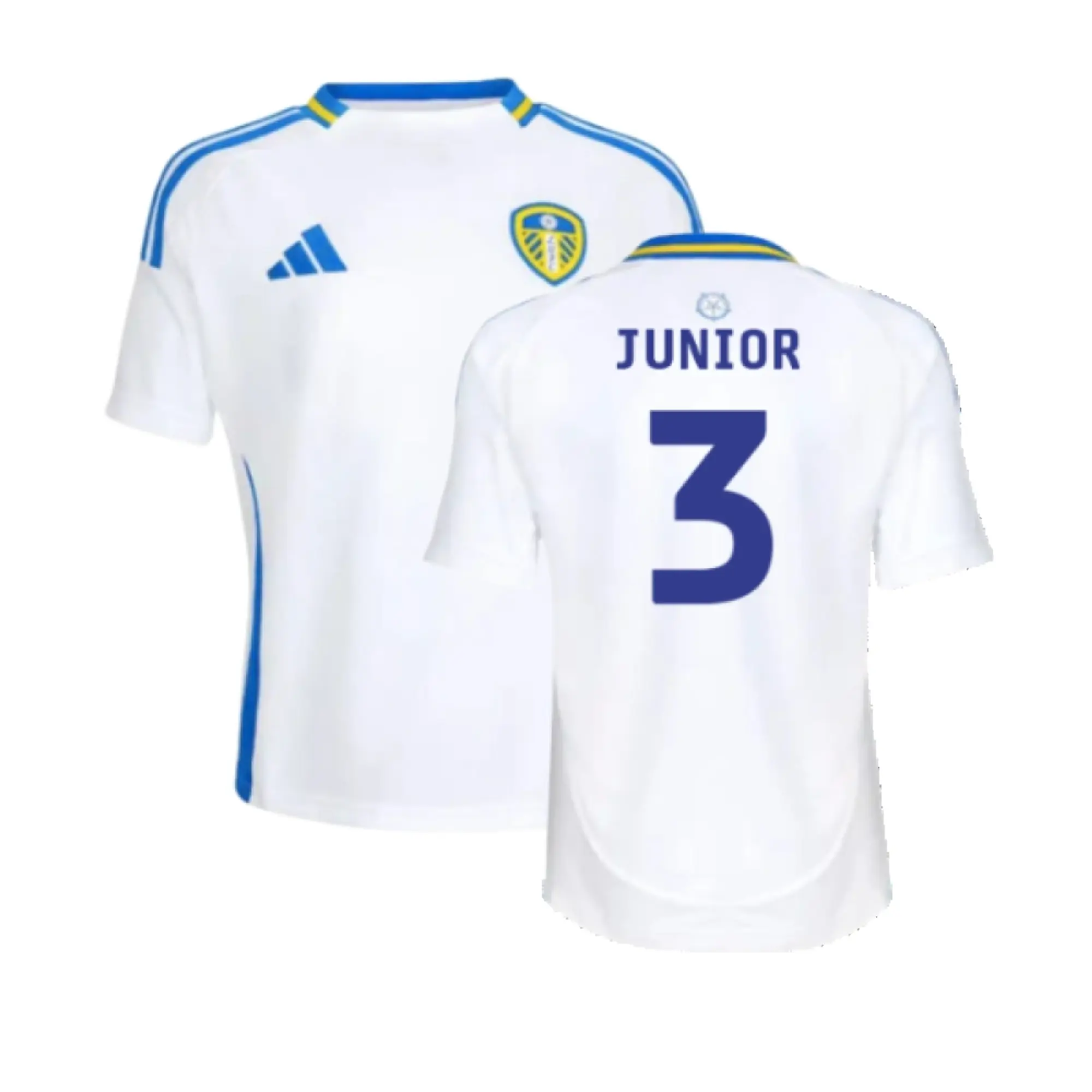adidas Leeds United Kids SS Home Shirt 2024/25