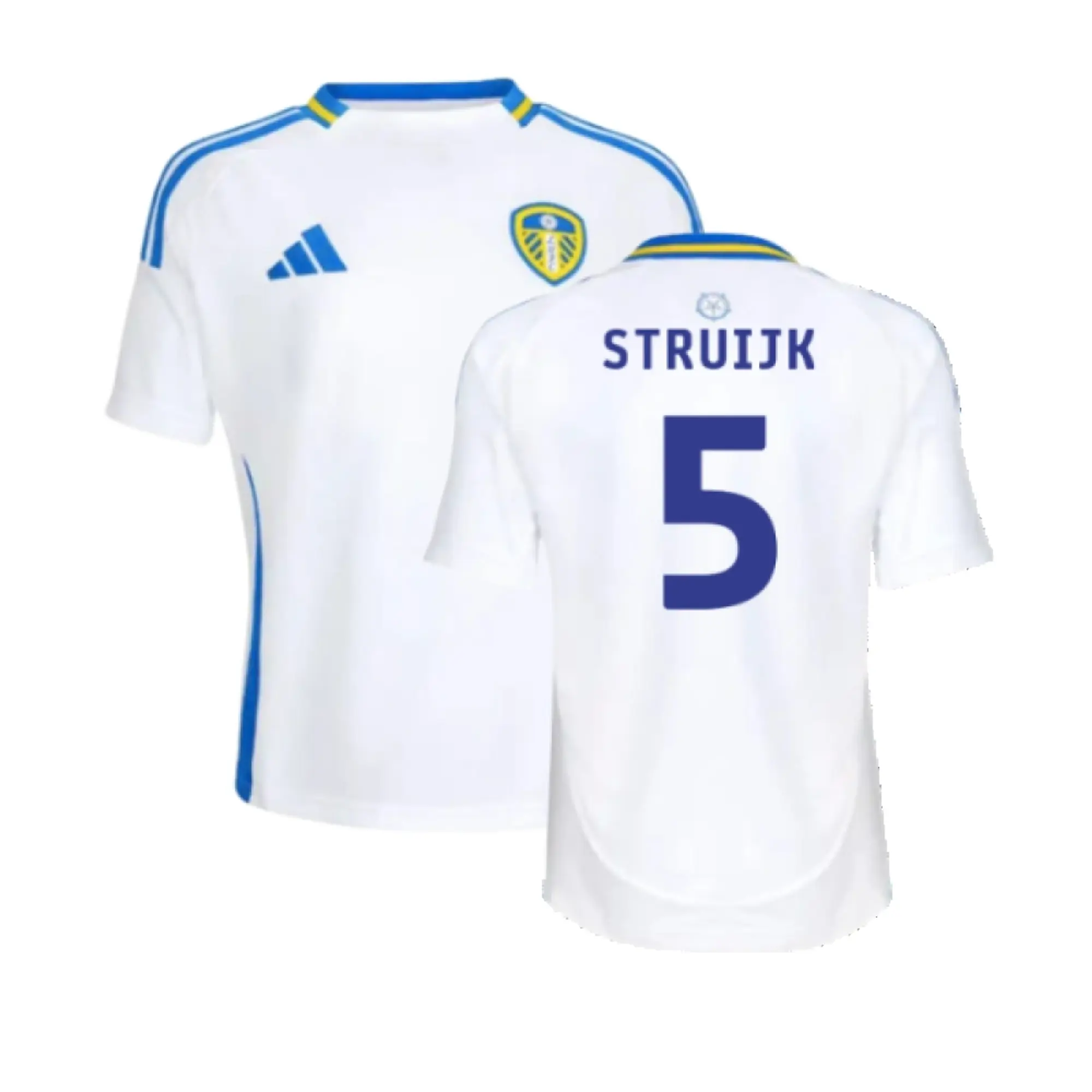 adidas Leeds United Kids SS Home Shirt 2024/25