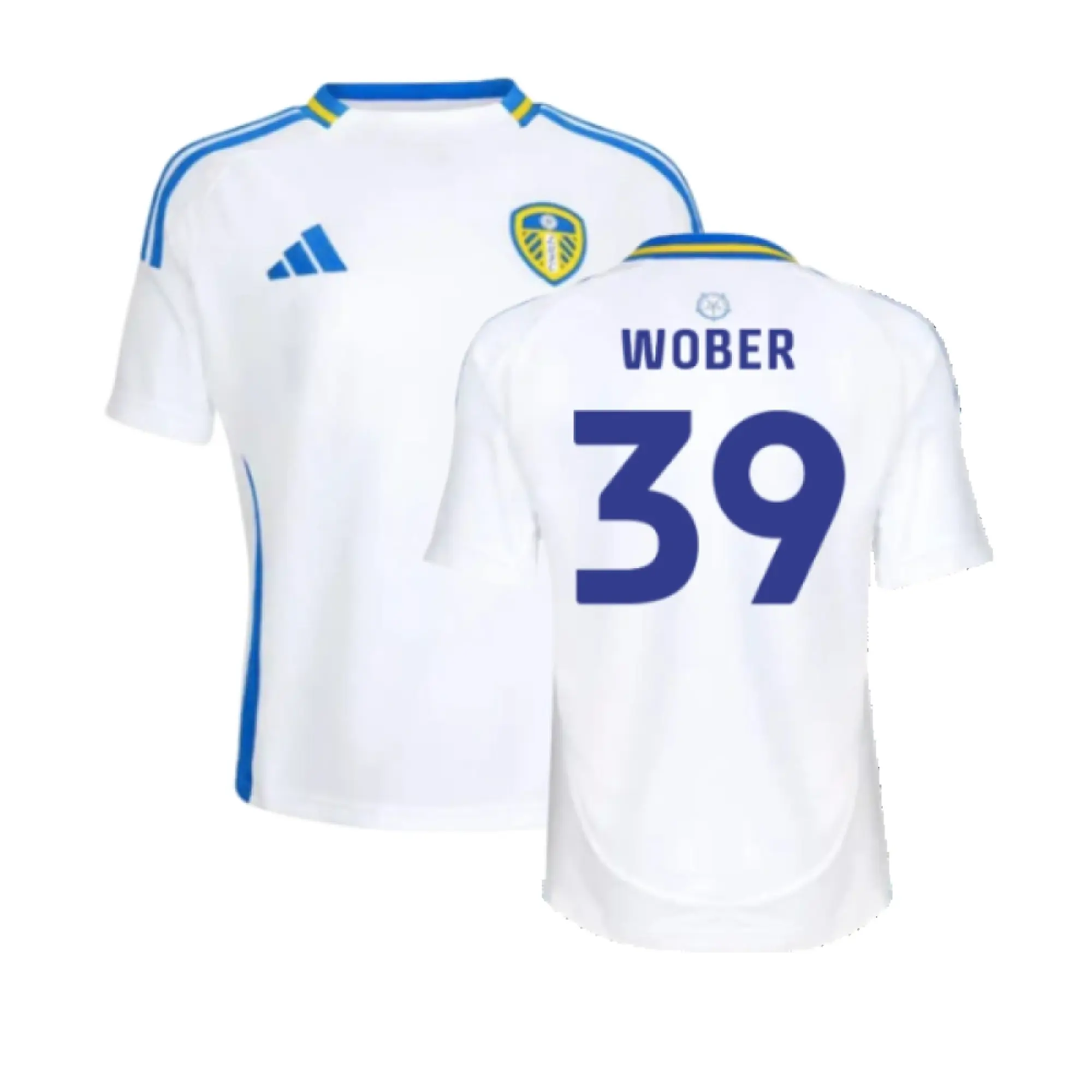adidas Leeds United Kids SS Home Shirt 2024/25